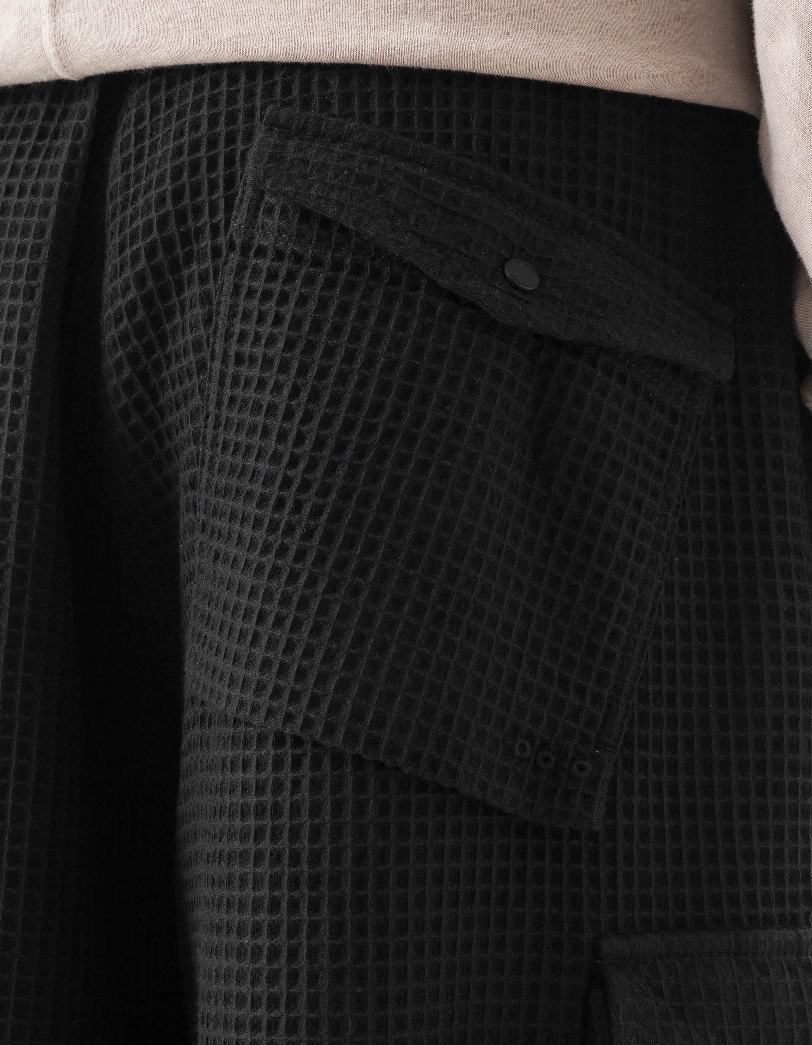 6203 Waffle Hakama Pants Black