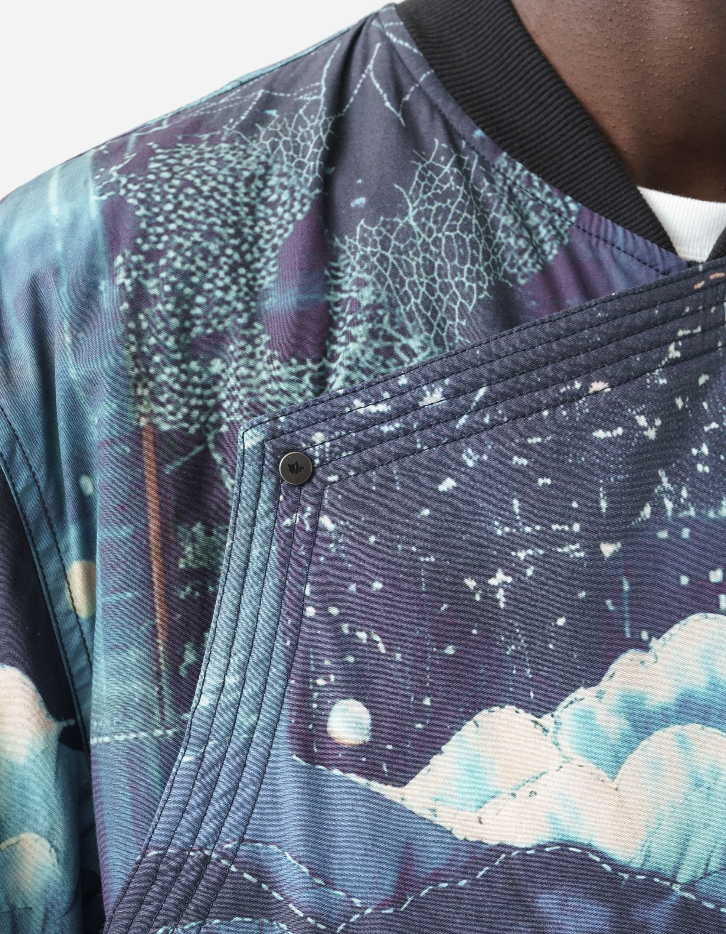 6227 Boro Crane Monk MA1 Embroidered Jacket Indigo – Maharishi