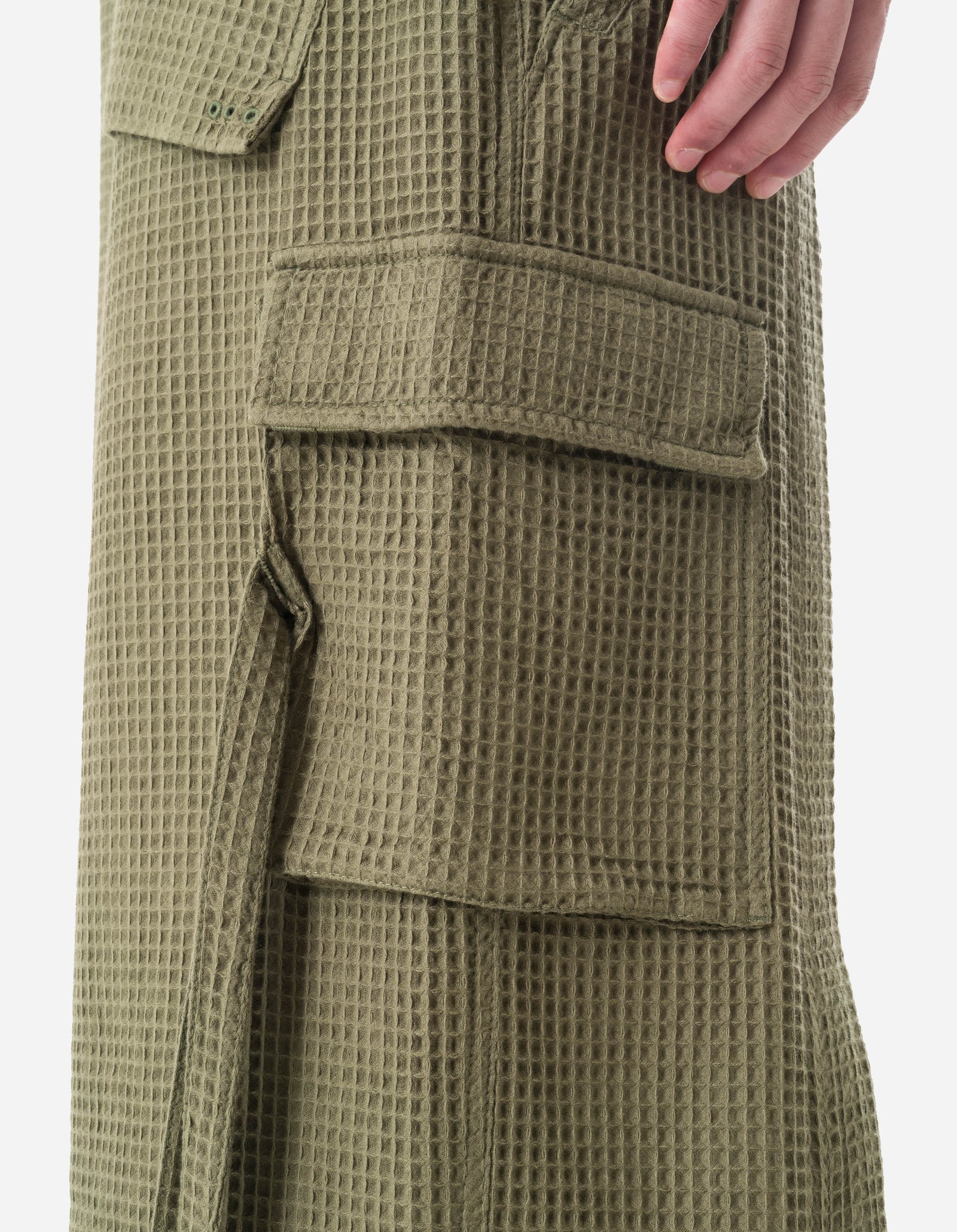 6203 Waffle Hakama Pants Olive