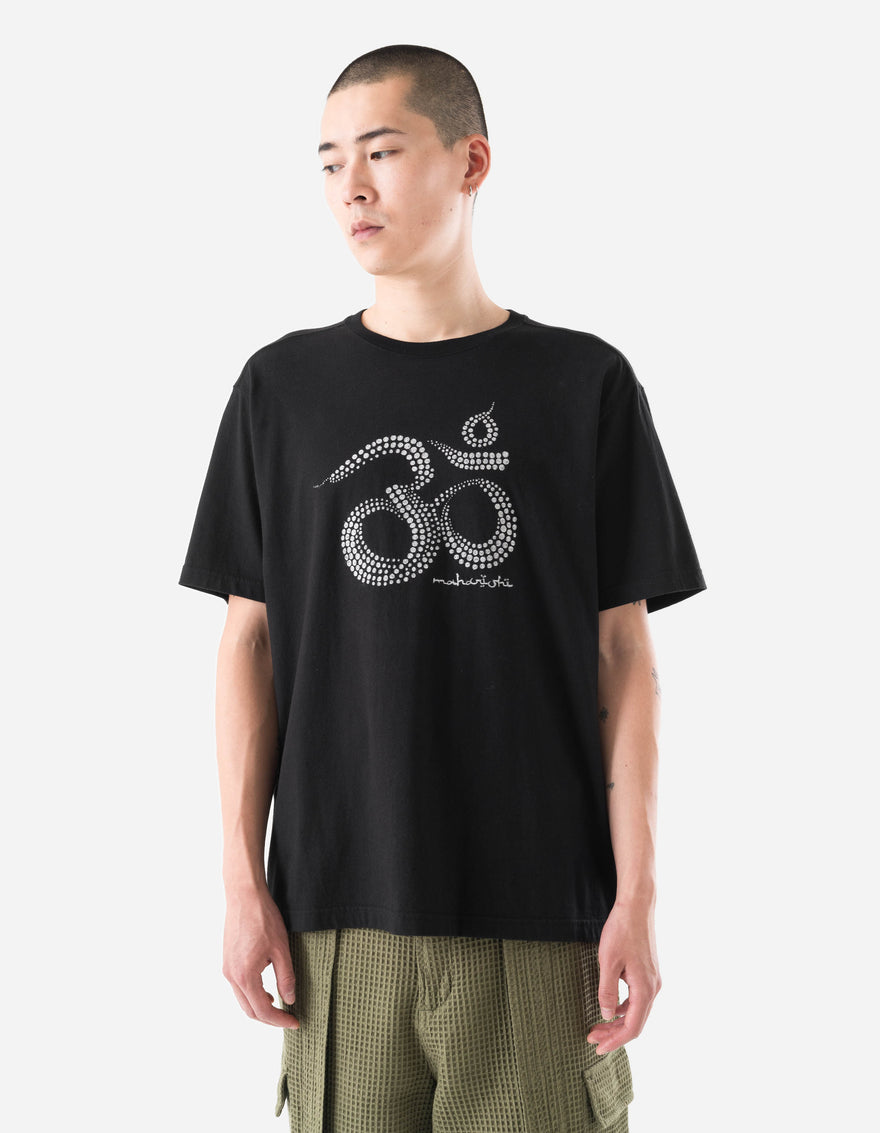 6129 Aum Embroidered S/S T-Shirt Black