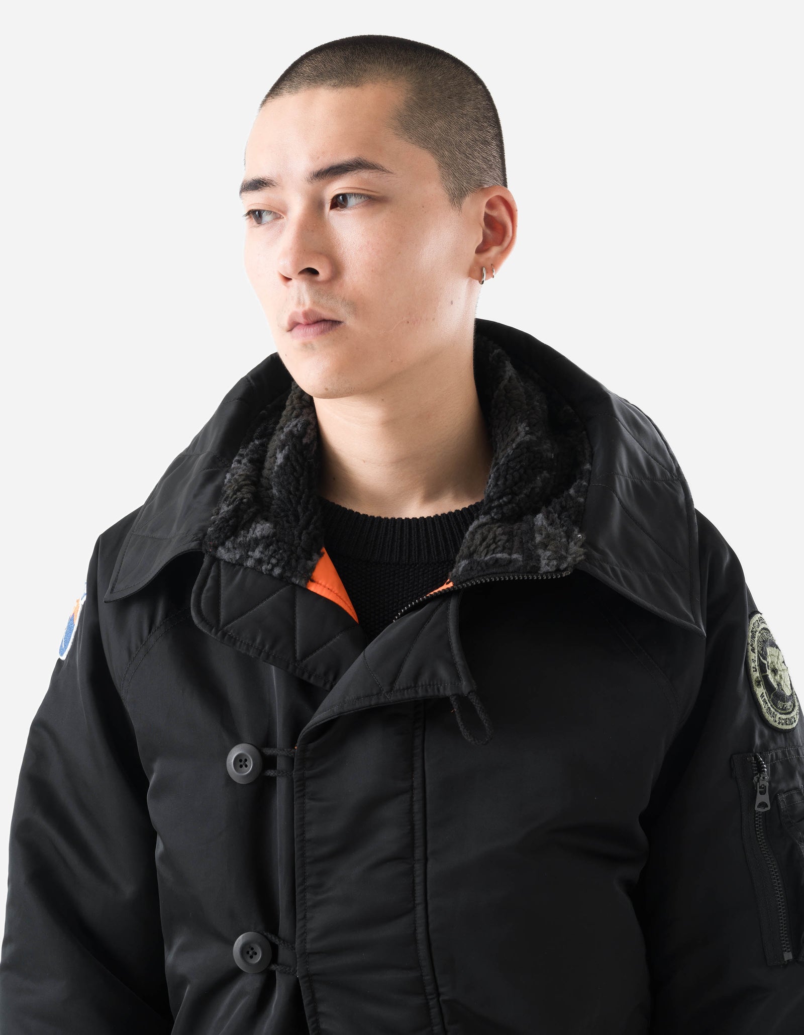 7215 Asym Arctic N2B Parka Black