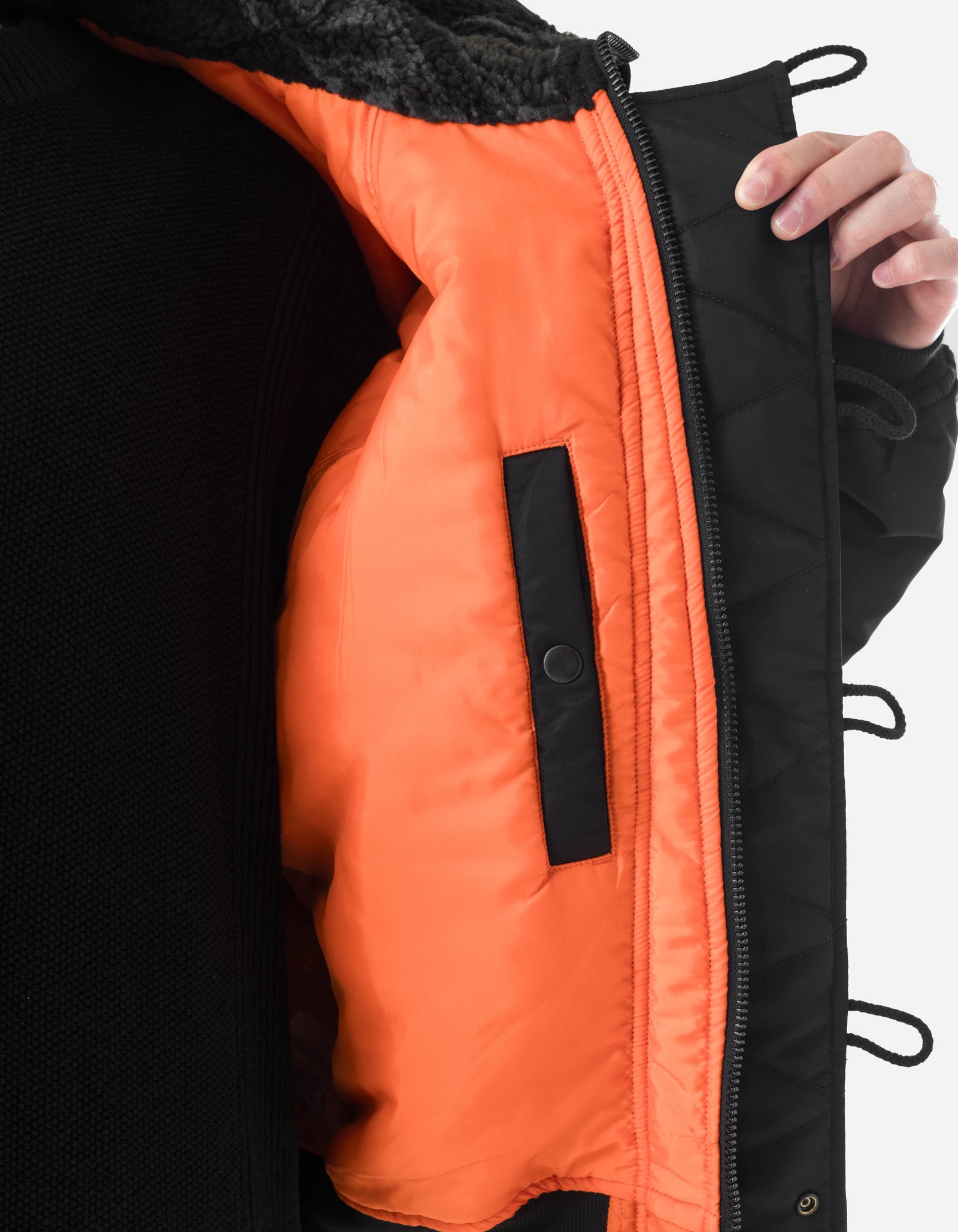 7215 Asym Arctic N2B Parka Black