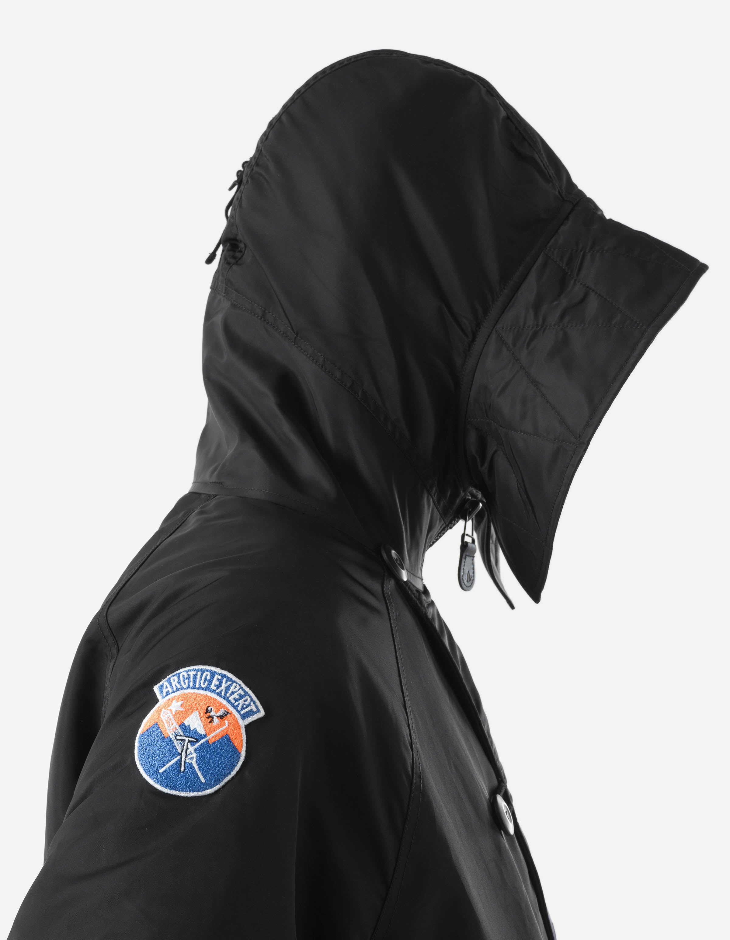 7215 Asym Arctic N2B Parka Black – Maharishi