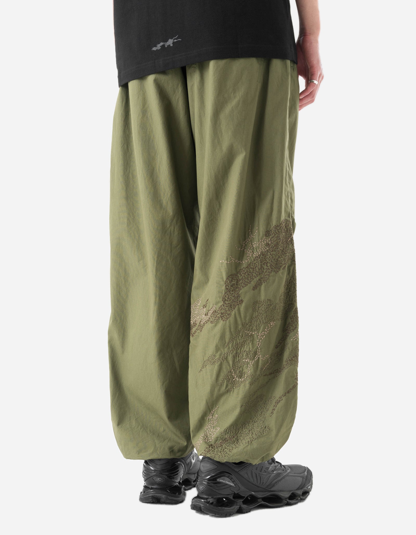 6237 Sashiko Bonsai Track Pants Olive OG-107F