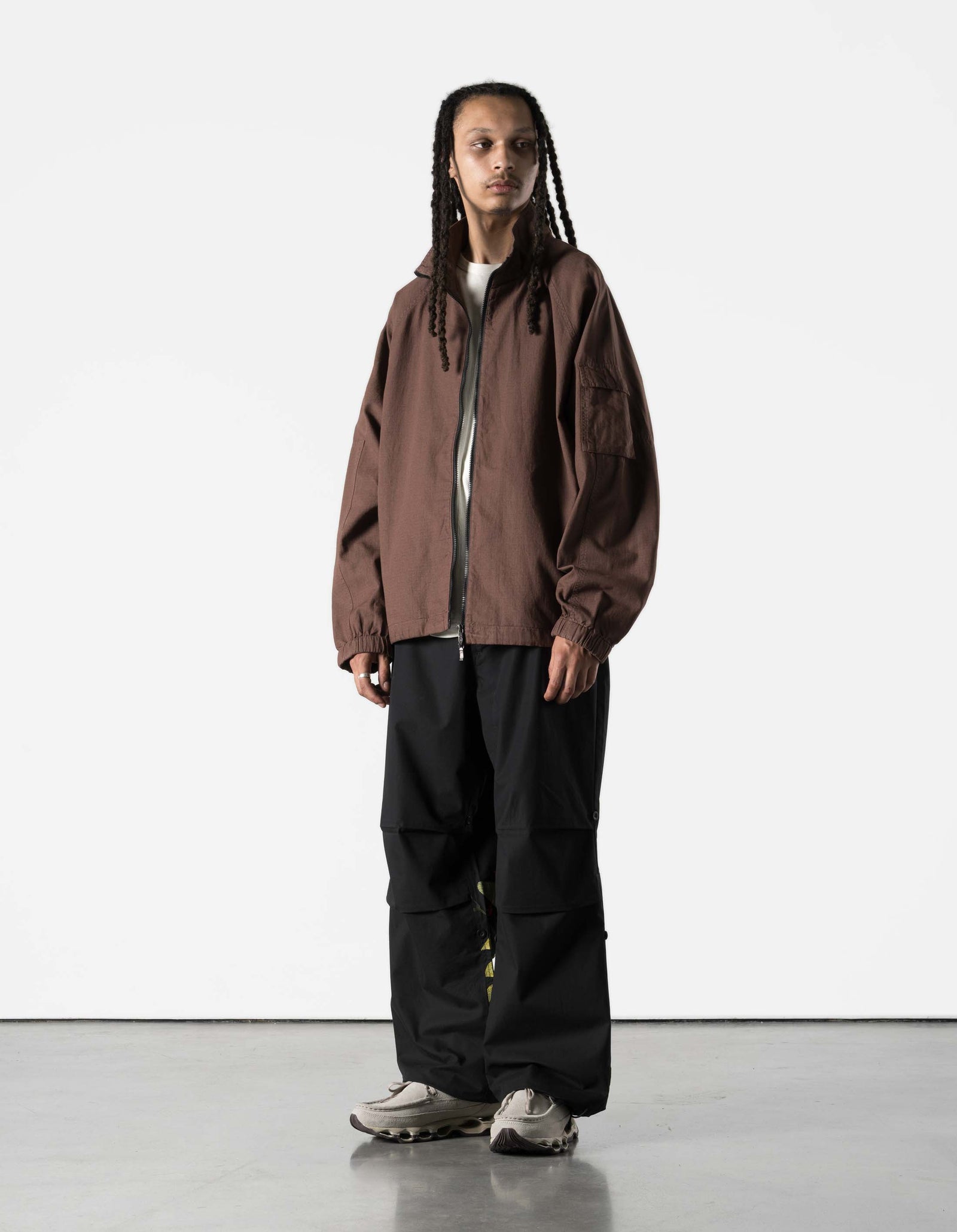 7740 Hemp Ripstop Track Jacket Earth Brown
