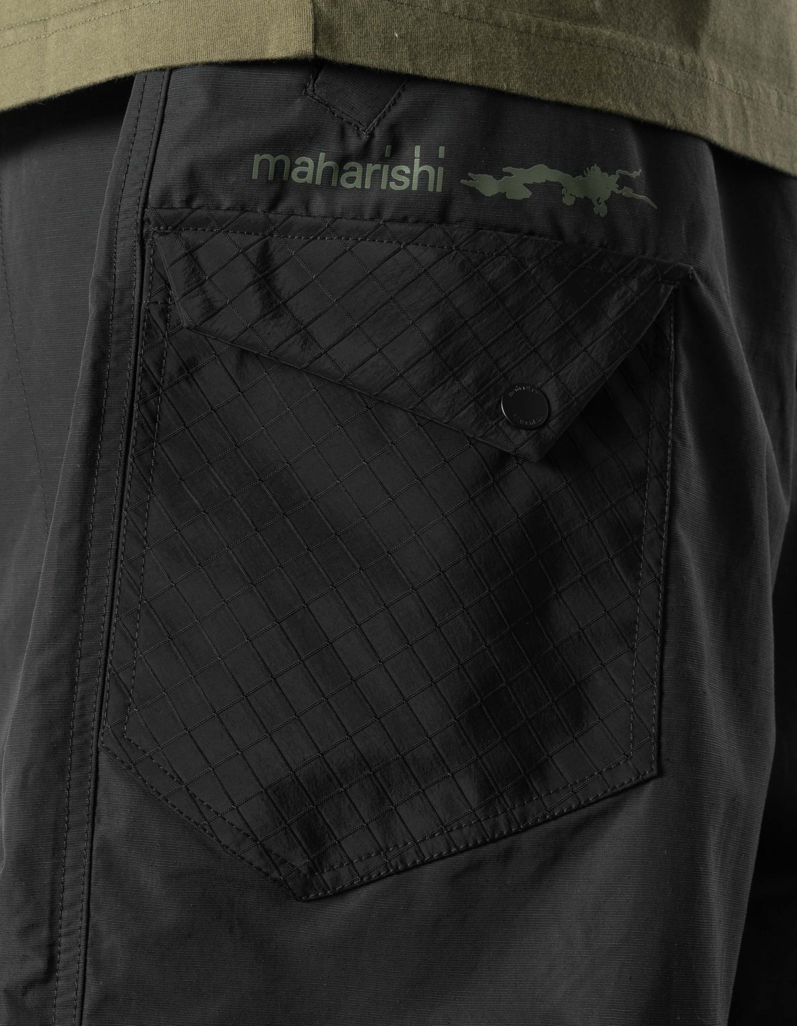 7579 DWR Hemp Asym Hakama Pants Black