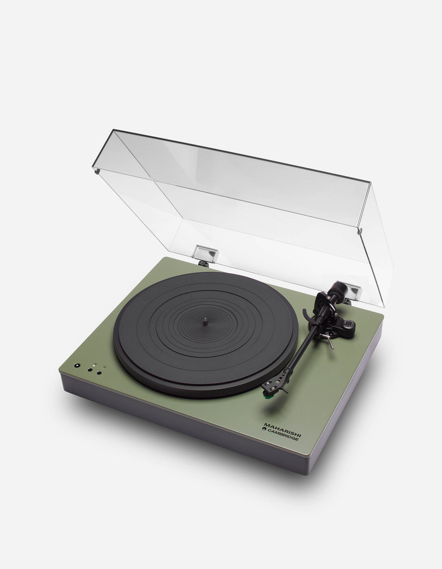 7614 Maharishi Cambridge Audio Alva ST Belt Drive Turntable Olive
