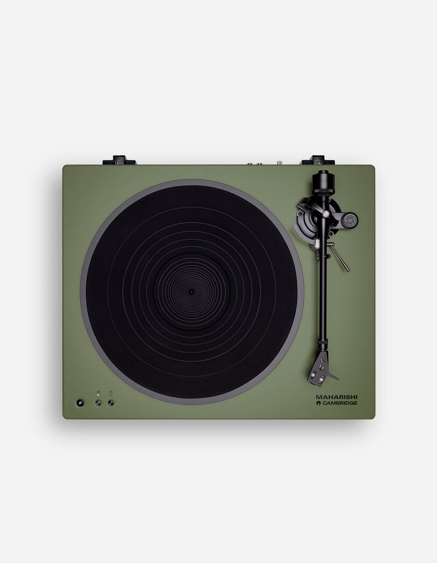 7614 Maharishi Cambridge Audio Alva ST Belt Drive Turntable Olive