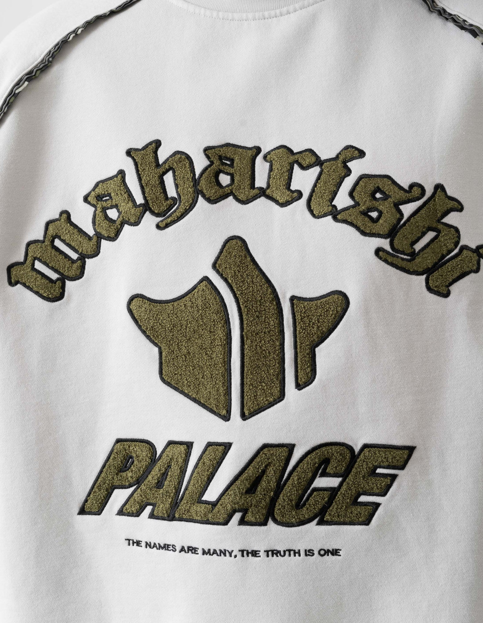 Palace Maharishi Temple Crew Stone White