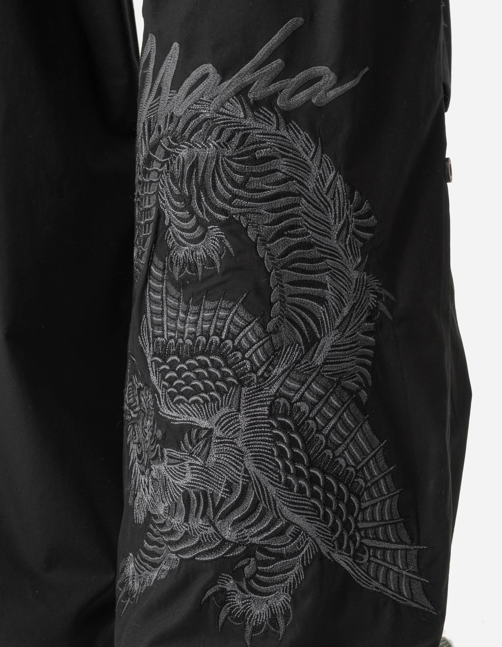 6091 Tiger Dragon Loose Snopants Black Tonal
