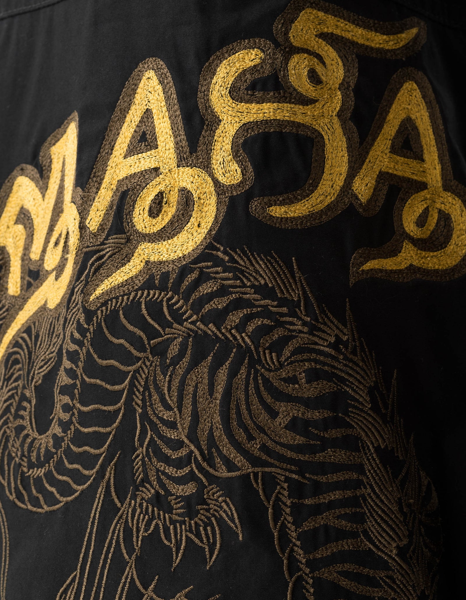 6092 Muay Thai Tiger Dragon Snopants Black