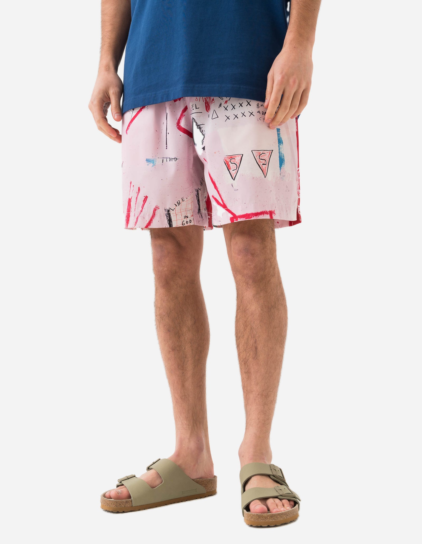 1483 Basquiat Year of the Snakeman Swim Shorts Pink