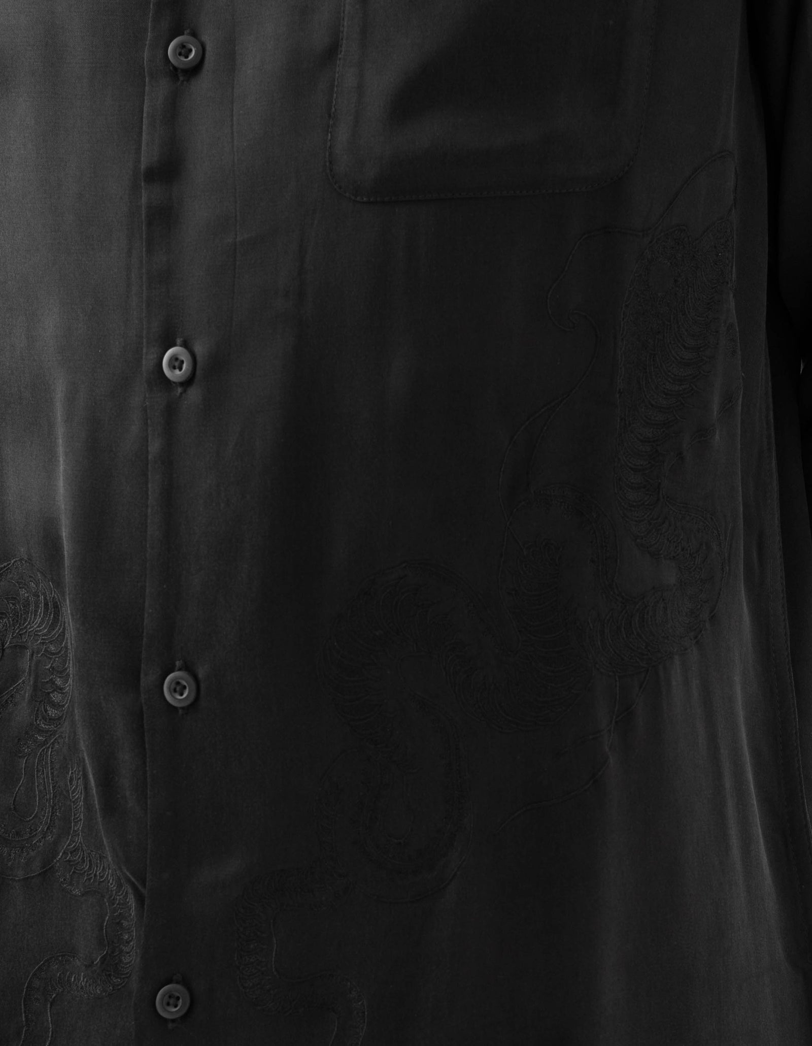 6121 Year of the Snake Cupro Shirt Black