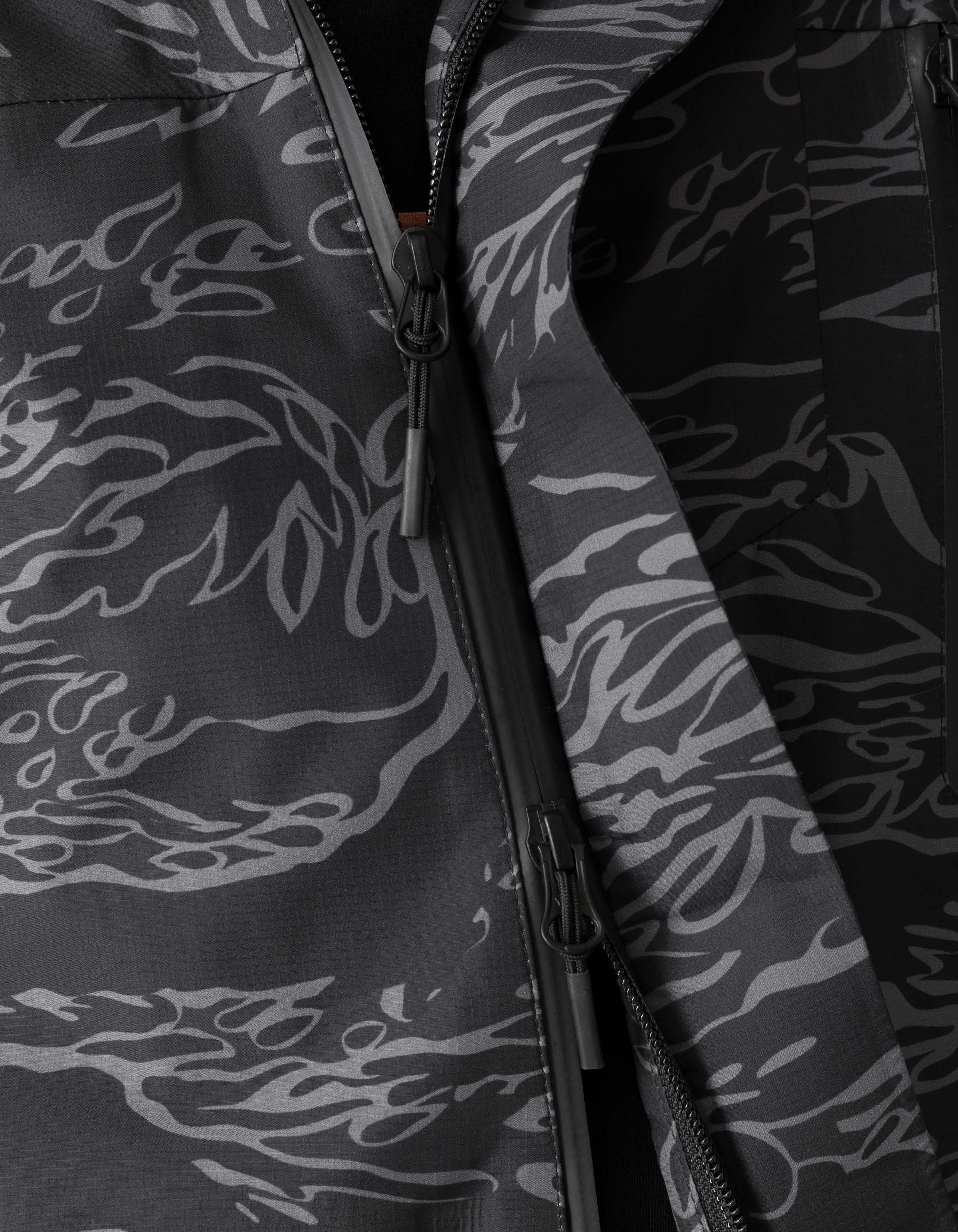 7274 Bonsai Tigerstripe Asym Parka Subdued Night – Maharishi
