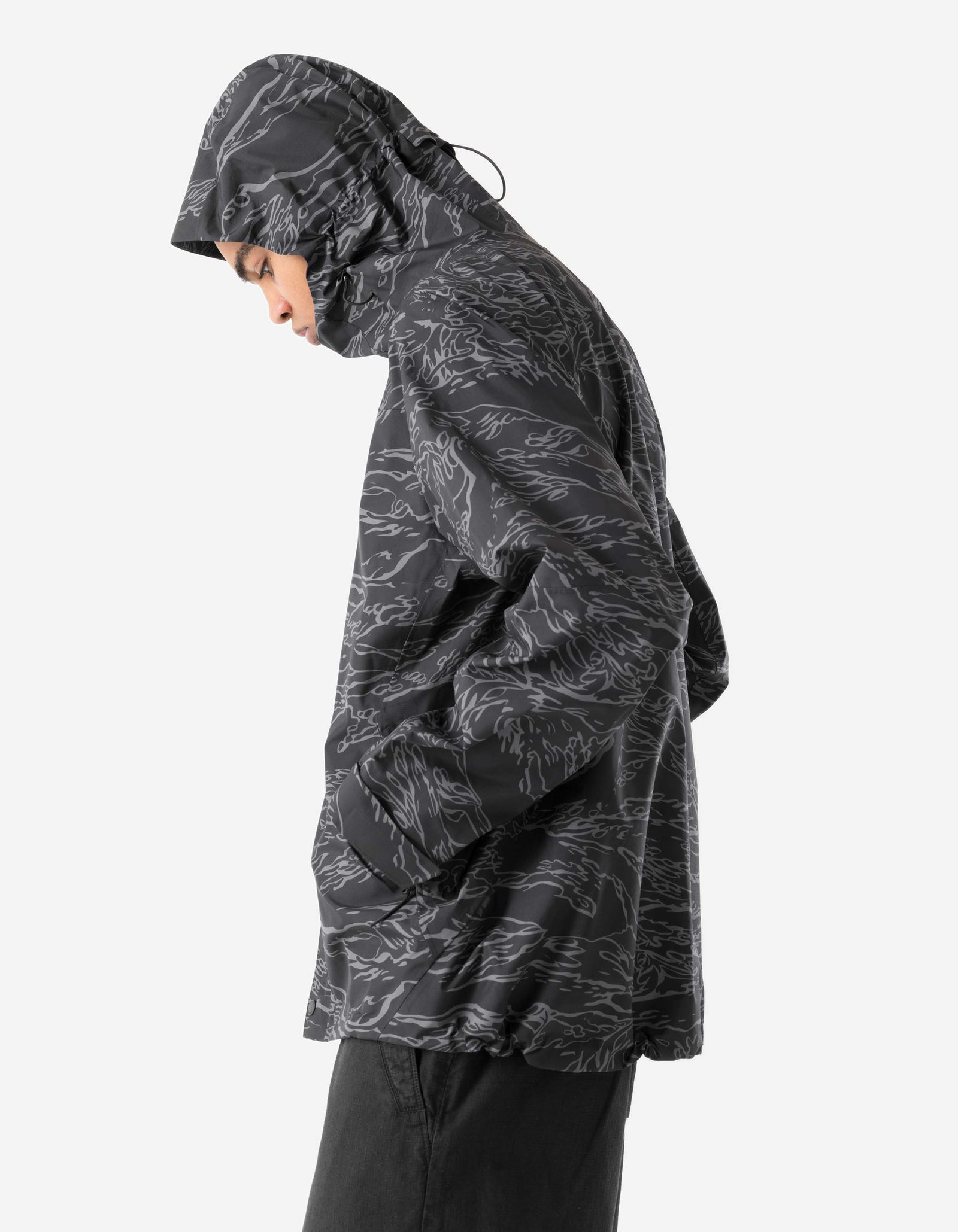 7274 Bonsai Tigerstripe Asym Parka Subdued Night