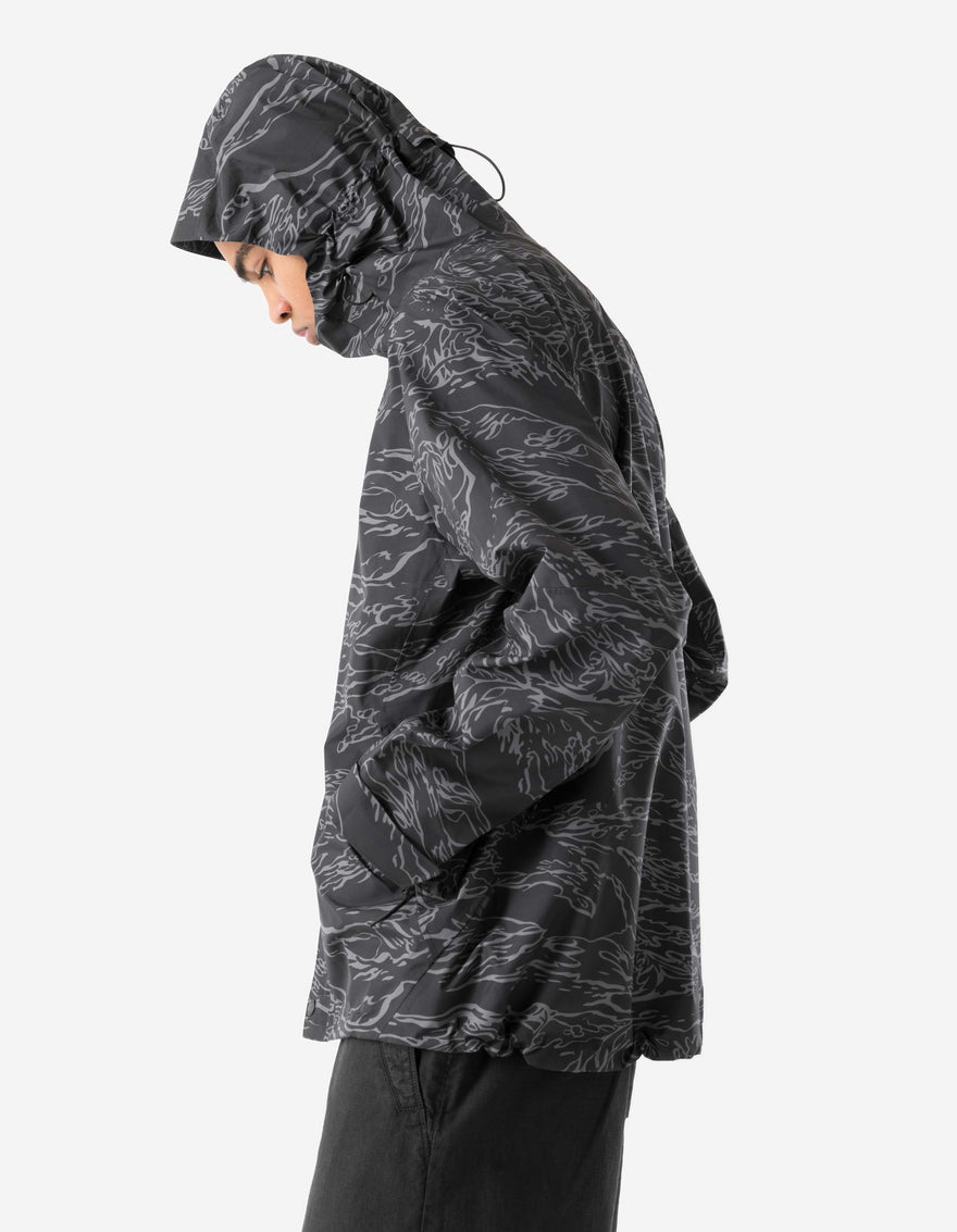 7274 Bonsai Tigerstripe Asym Parka Subdued Night