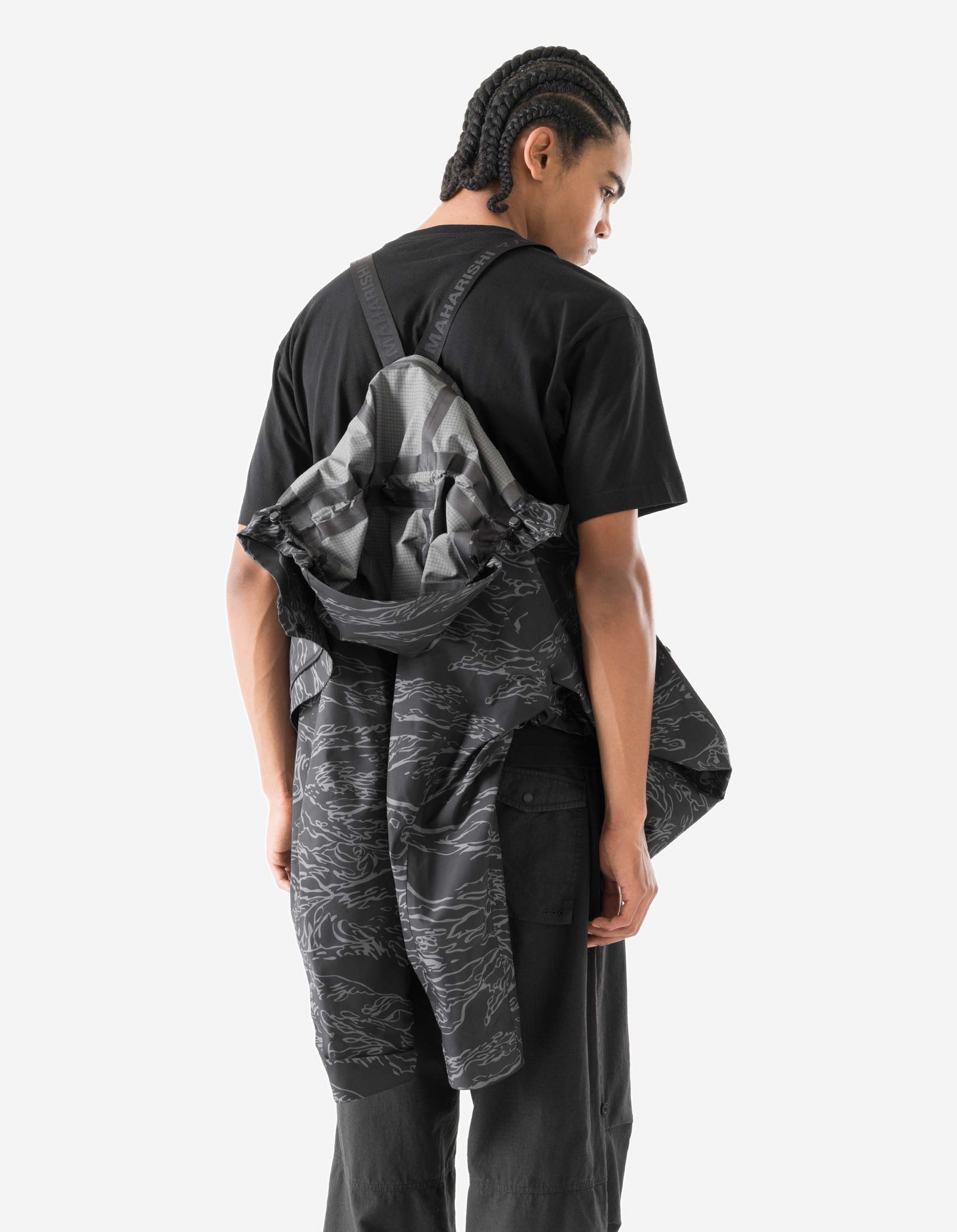 7274 Bonsai Tigerstripe Asym Parka Subdued Night