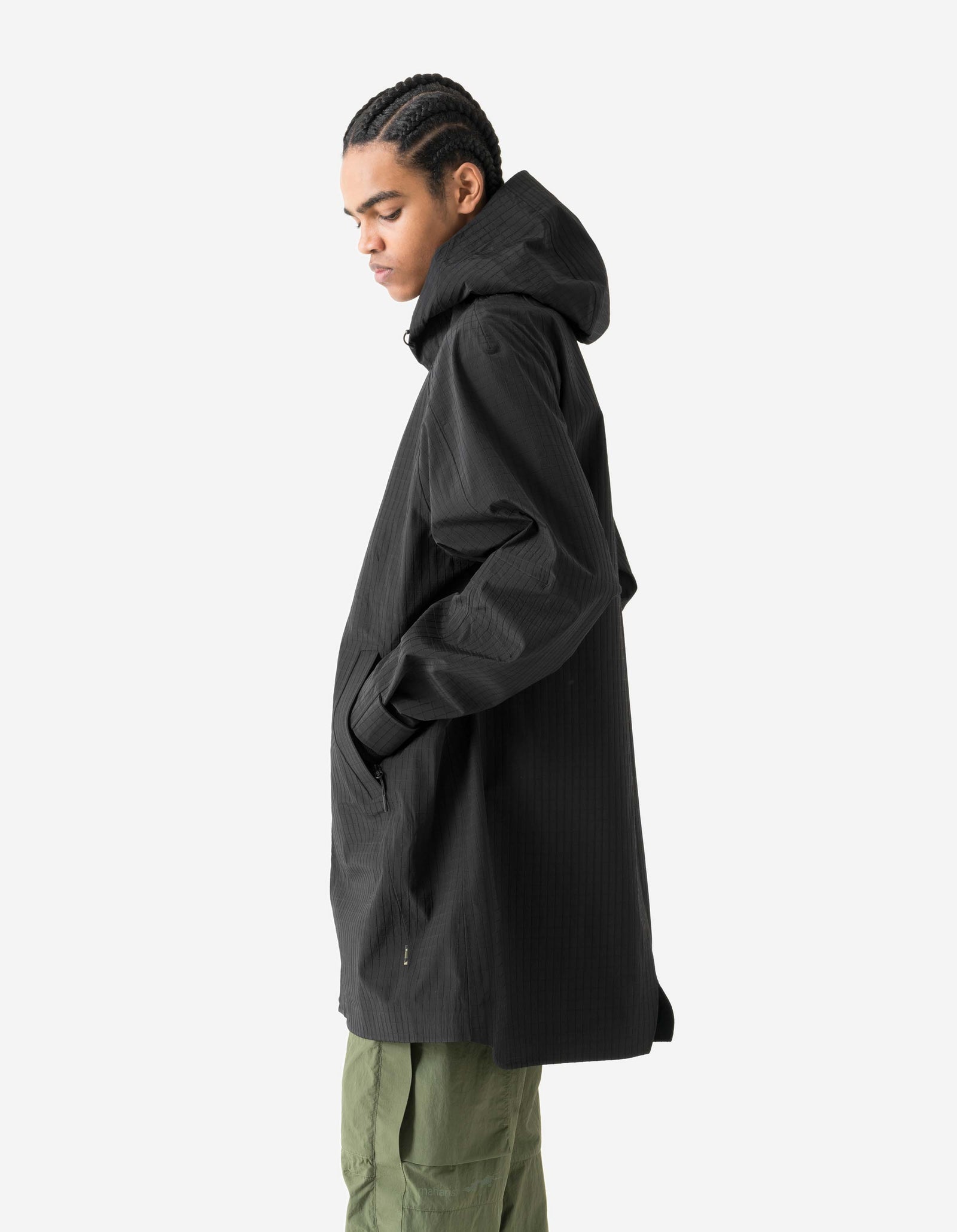 7200 Waterproof Tech Long Parka Black