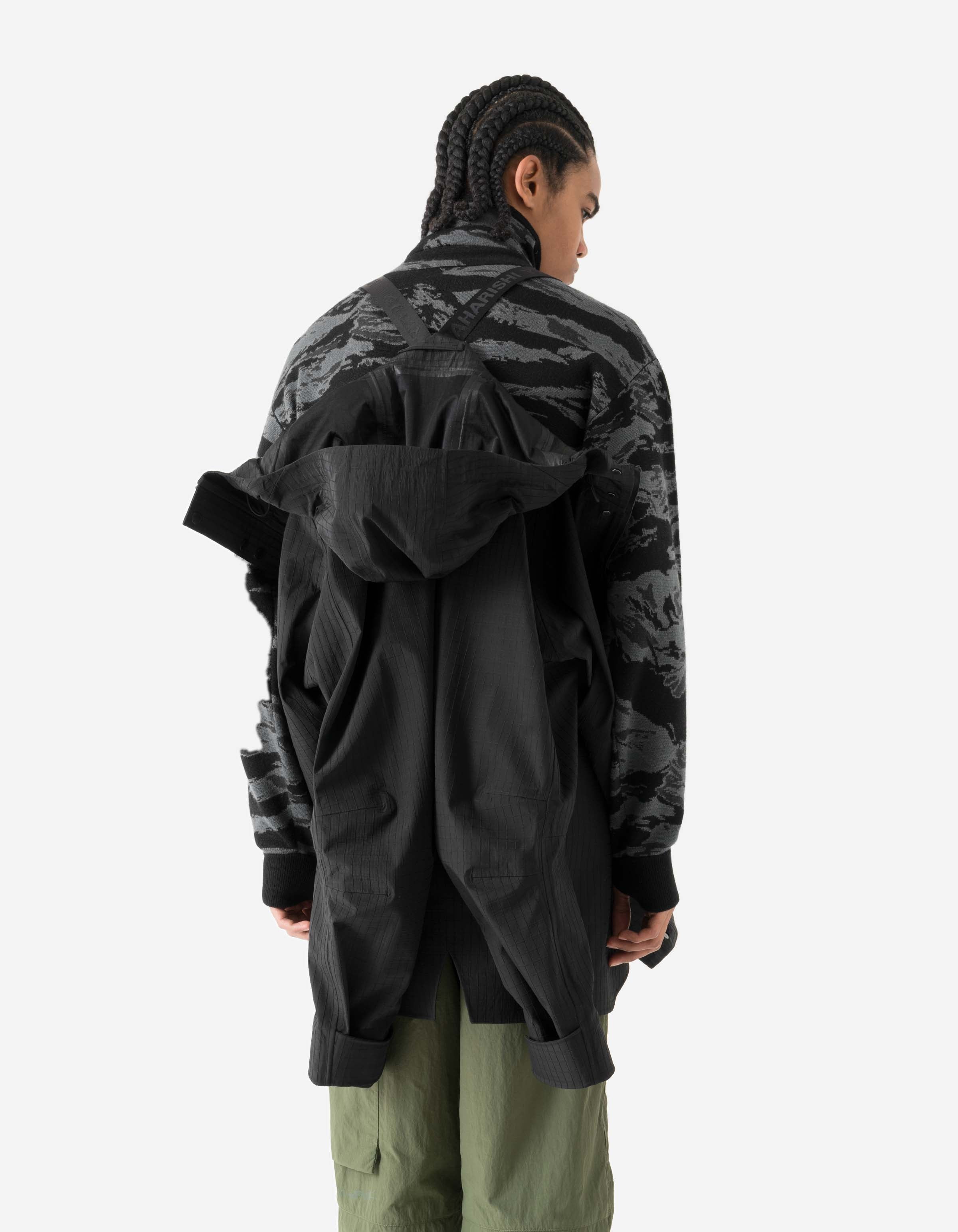 MARVY フルスーツ 黒 カモフラージュ 7200 Waterproof Tech Long Parka Black – Maharishi