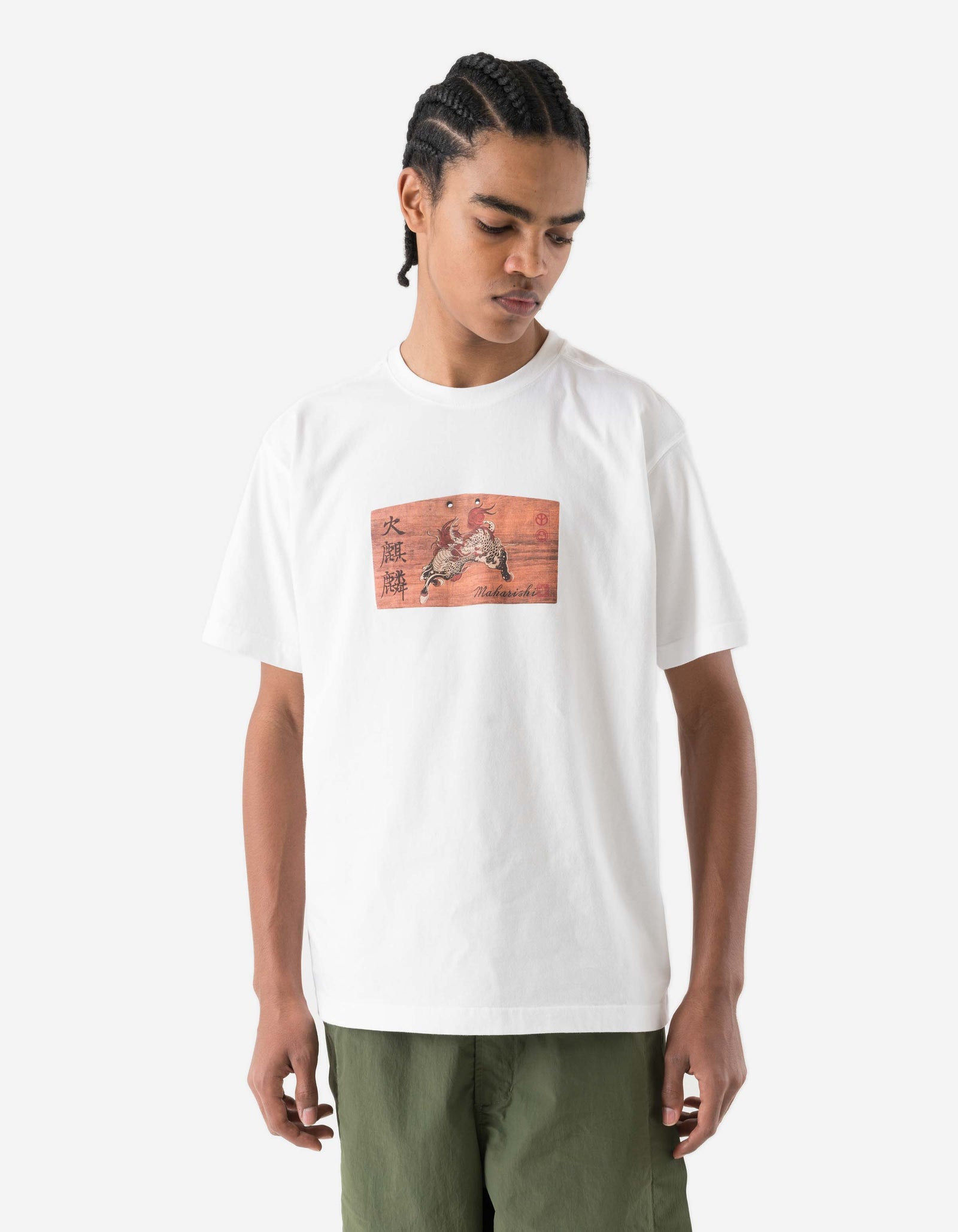 7240 Ema Kirin Plaque T-Shirt White