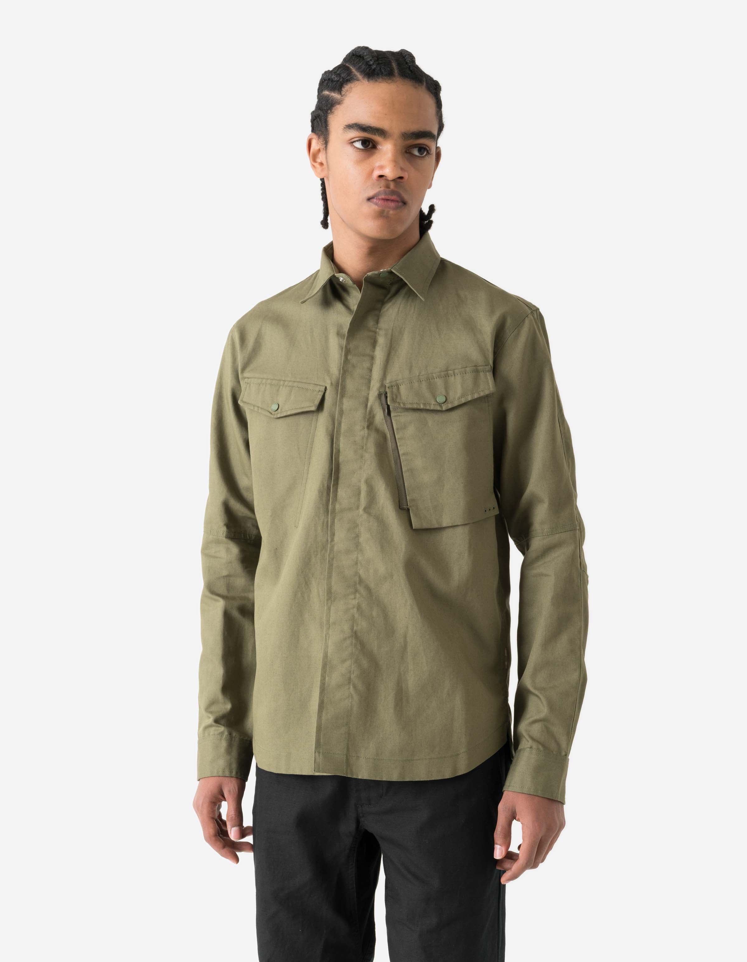 7302 Utility L/S Shirt Olive – Maharishi