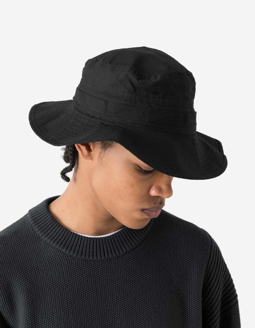 7221 Cotton Hemp WR Boonie Hat Black