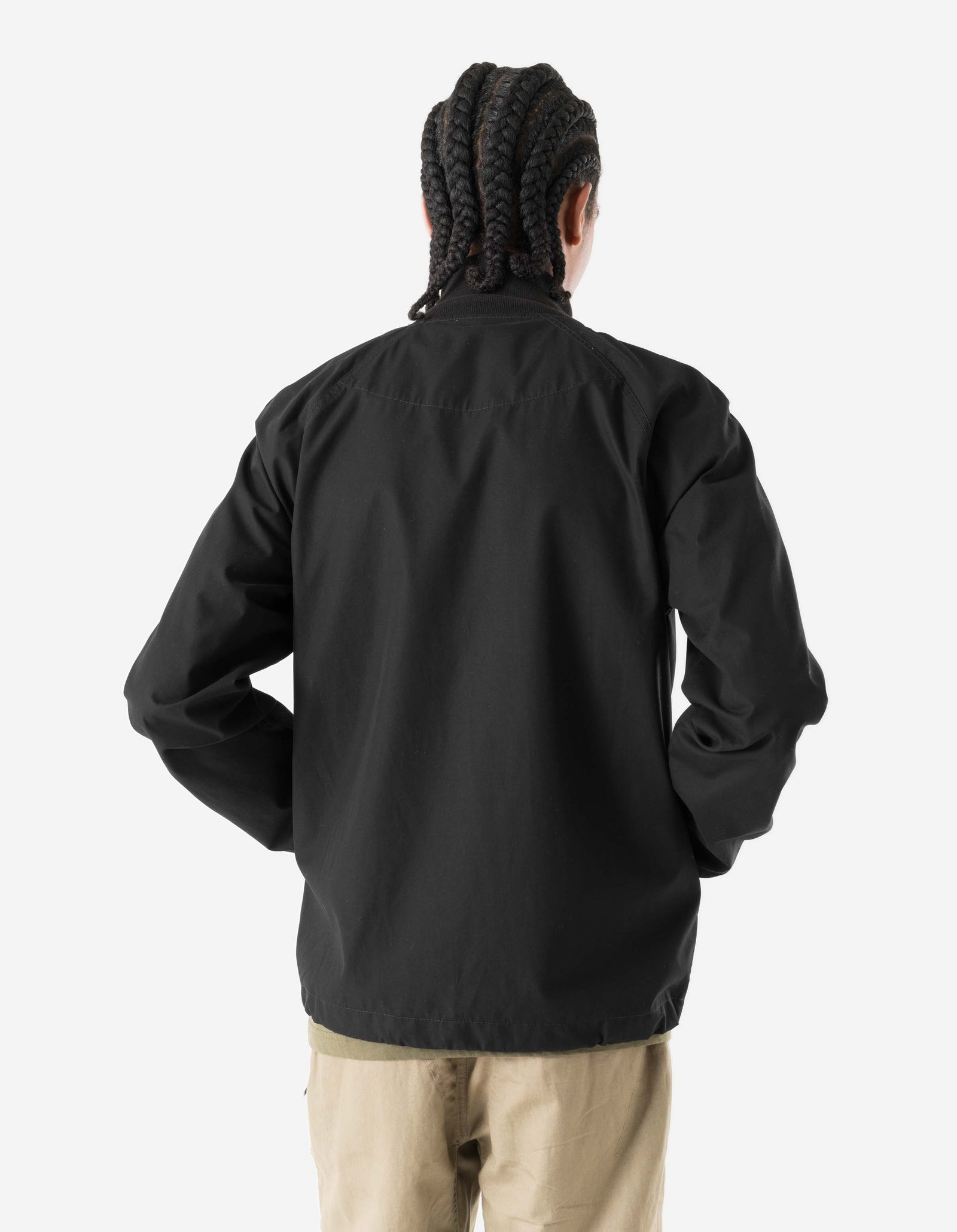 7211 Asym Woven Track Top Black