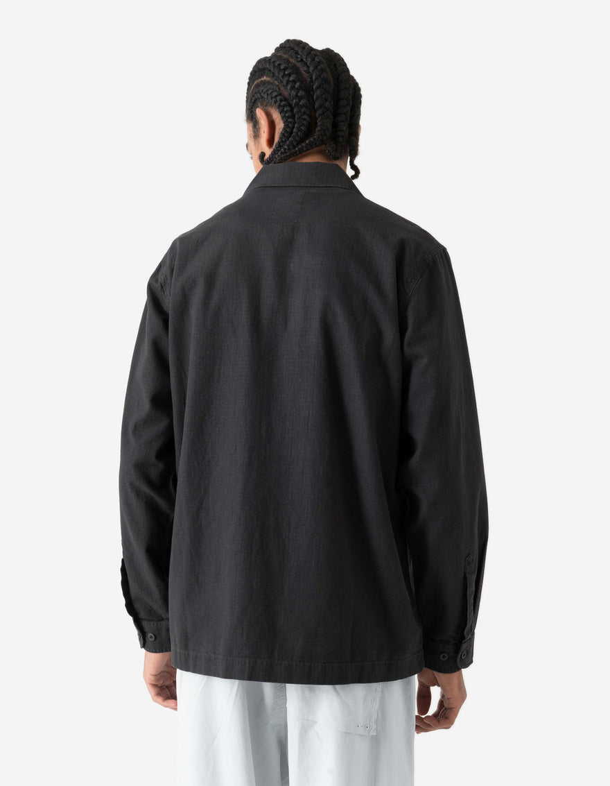 7236 Papel Picado Camp Collar Shirt Black