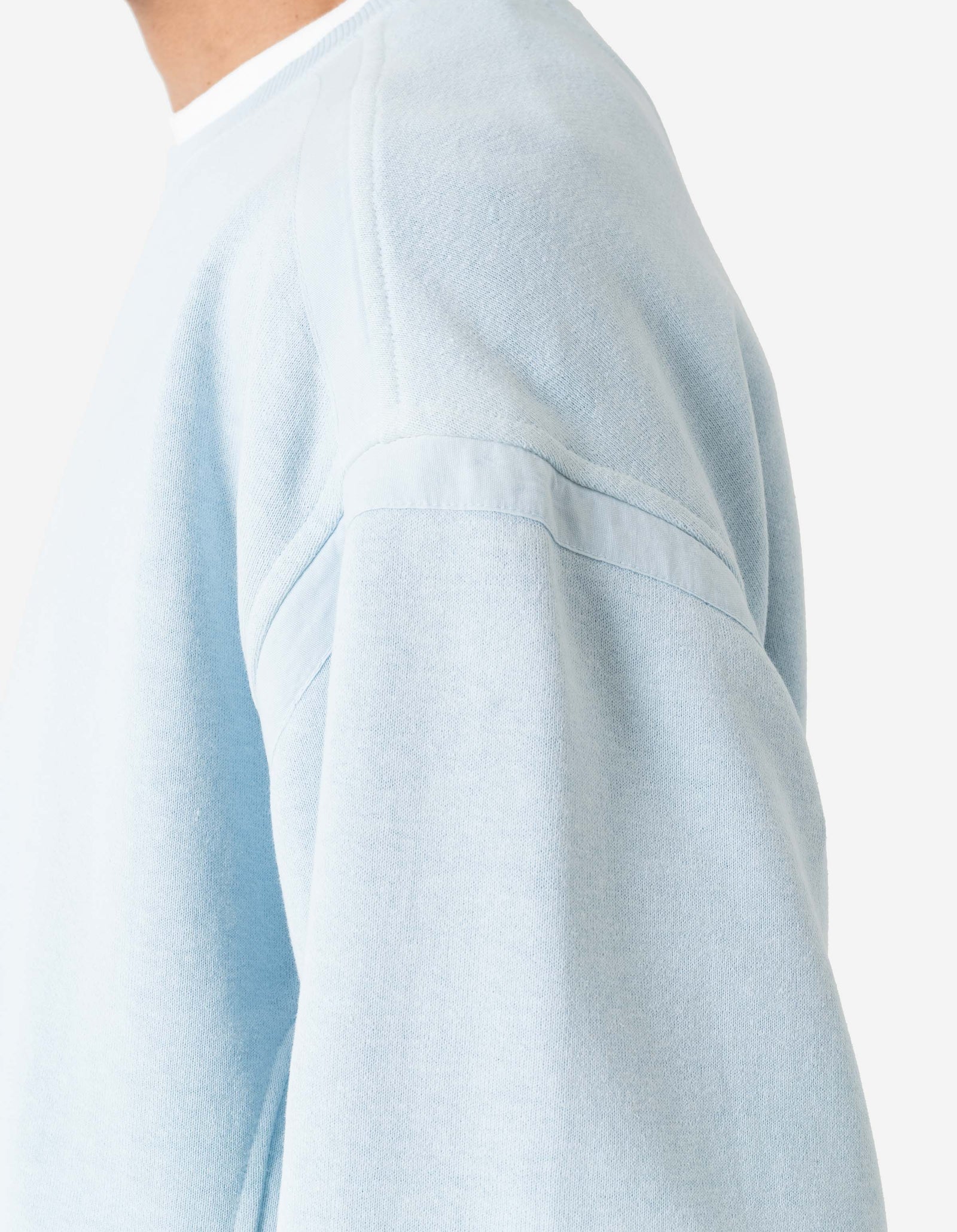 7207 Fabric Mix Cotton Crew Sweat Light Blue