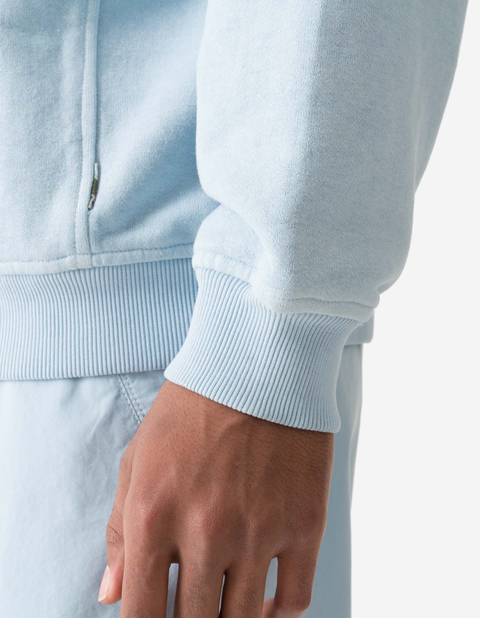 7207 Fabric Mix Cotton Crew Sweat Light Blue