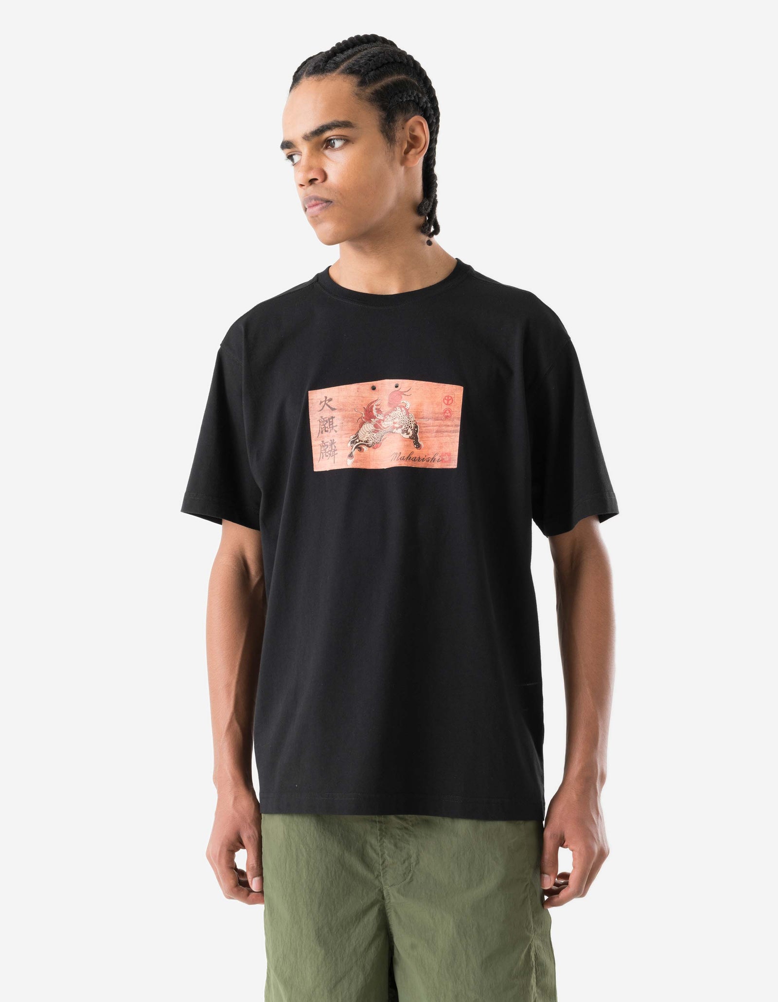 7240 Ema Kirin Plaque T-Shirt Black