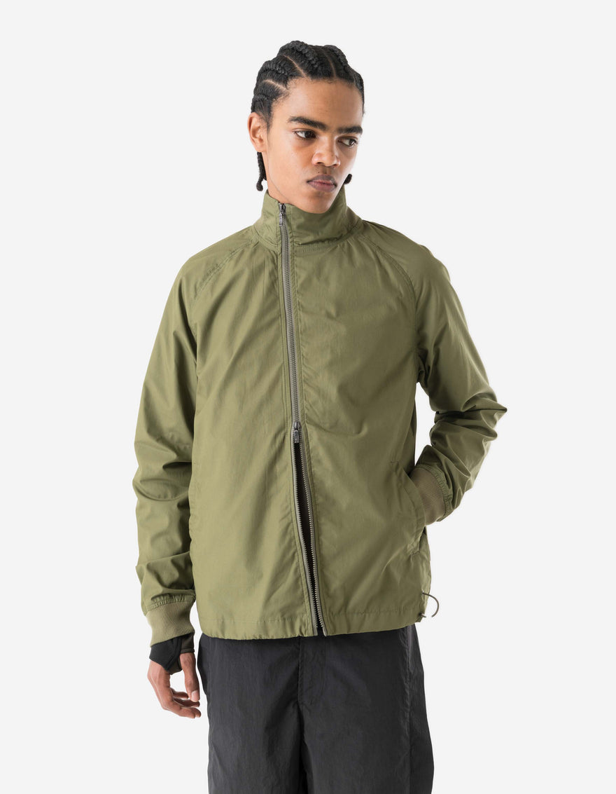 7211 Asym Woven Track Top Olive OG-107F