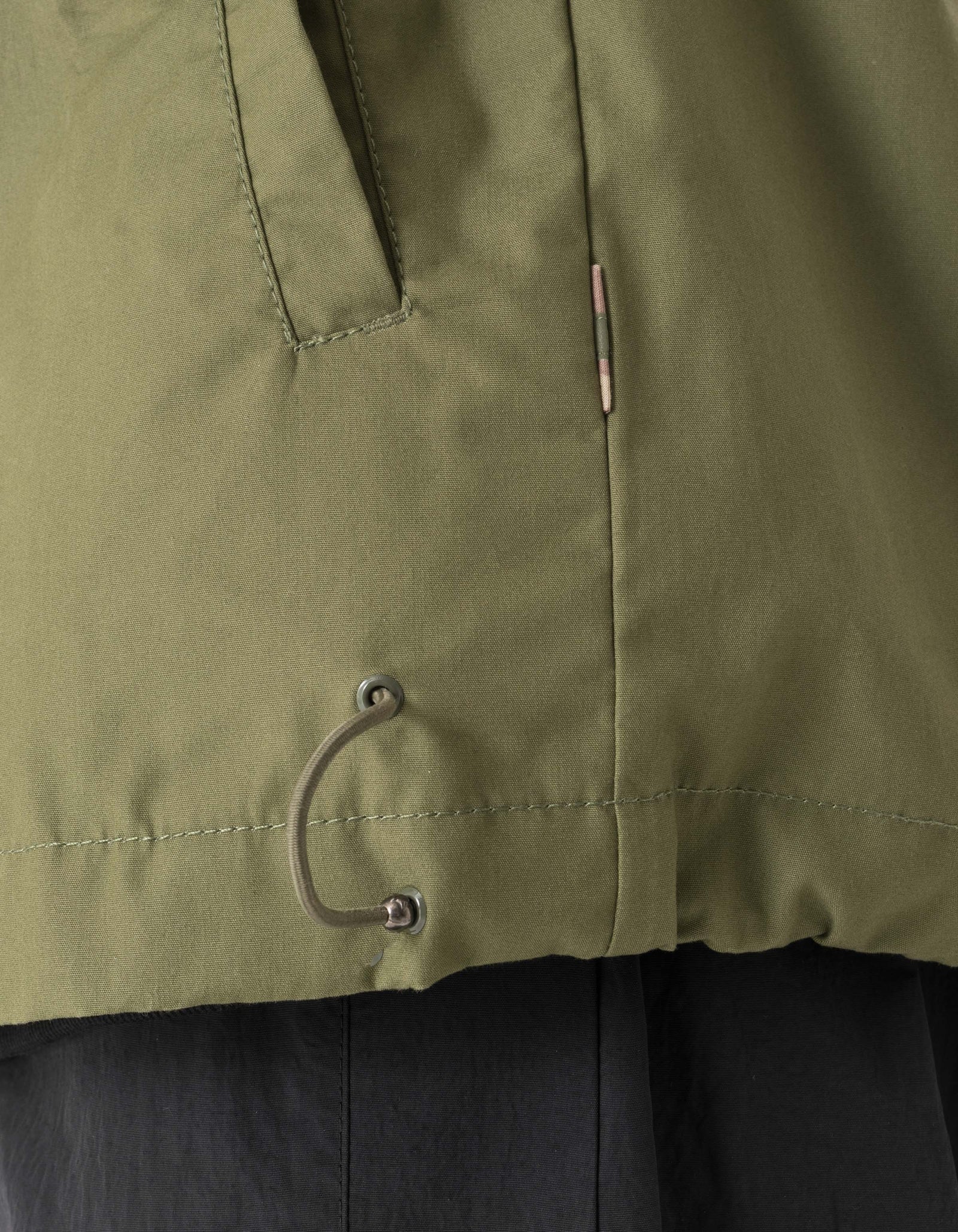 7211 Asym Woven Track Top Olive OG-107F