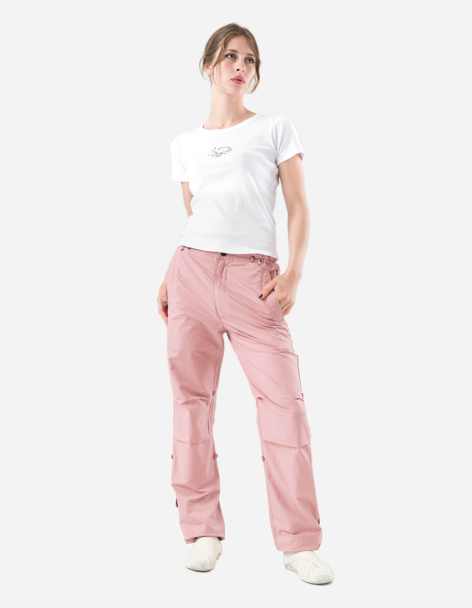 7389 MAHASIMBI Lotus Women's Fitted T-Shirt White
