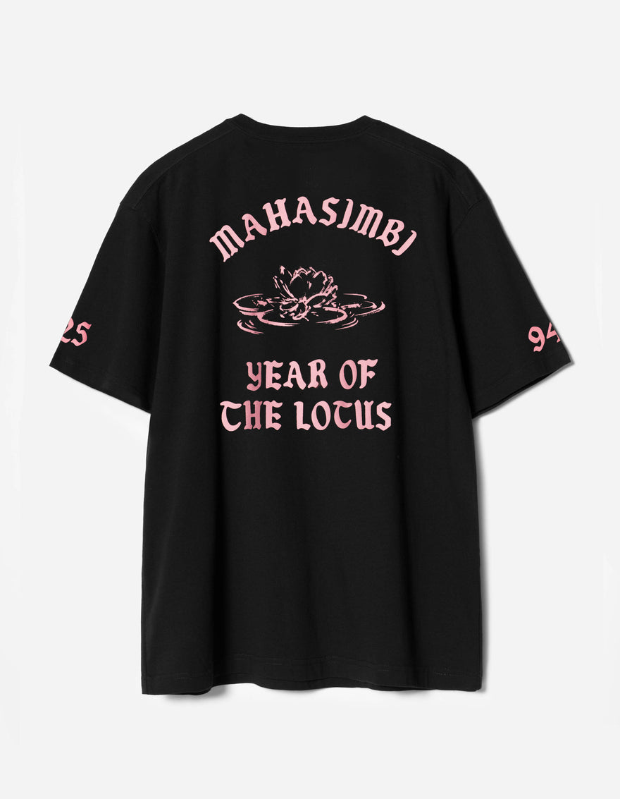 7390 MAHASIMBI Lotus Unisex T-Shirt Black