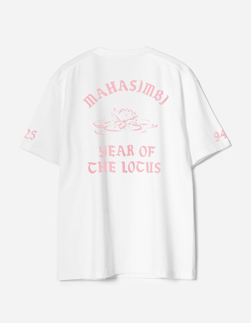 7390 MAHASIMBI Lotus Unisex T-Shirt White