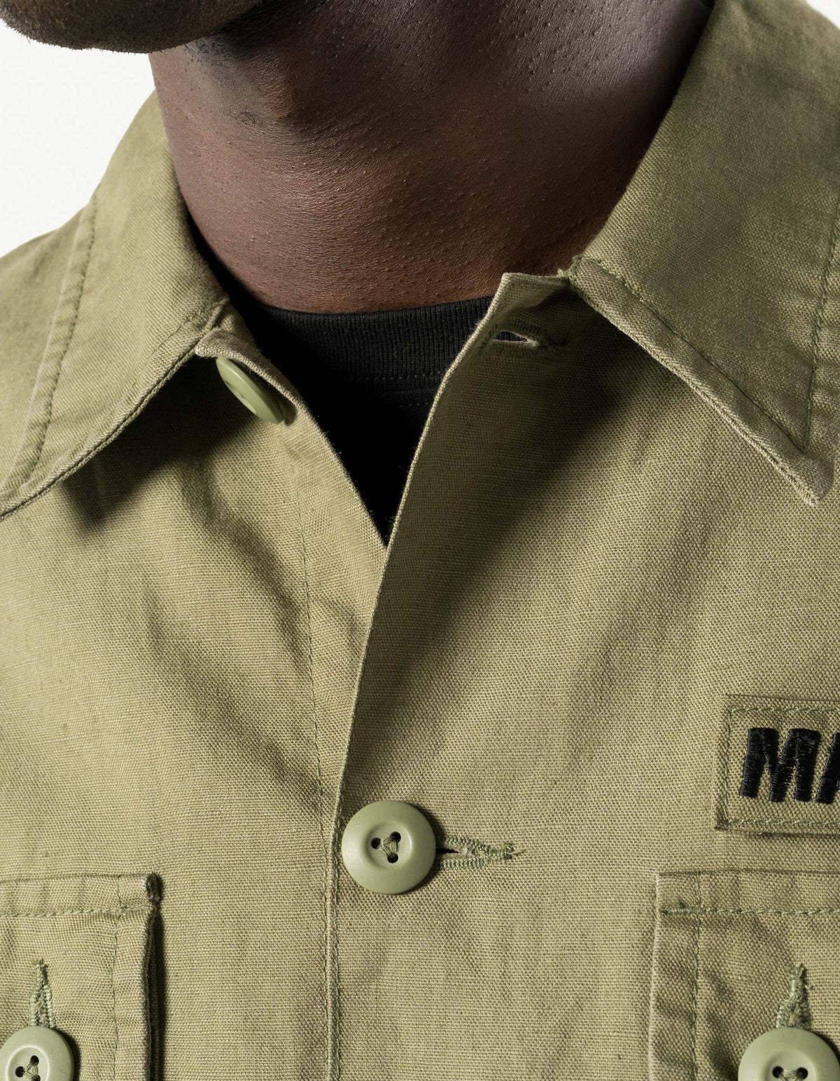 7599 Marrharishi Utility Shirt Olive OG-107F