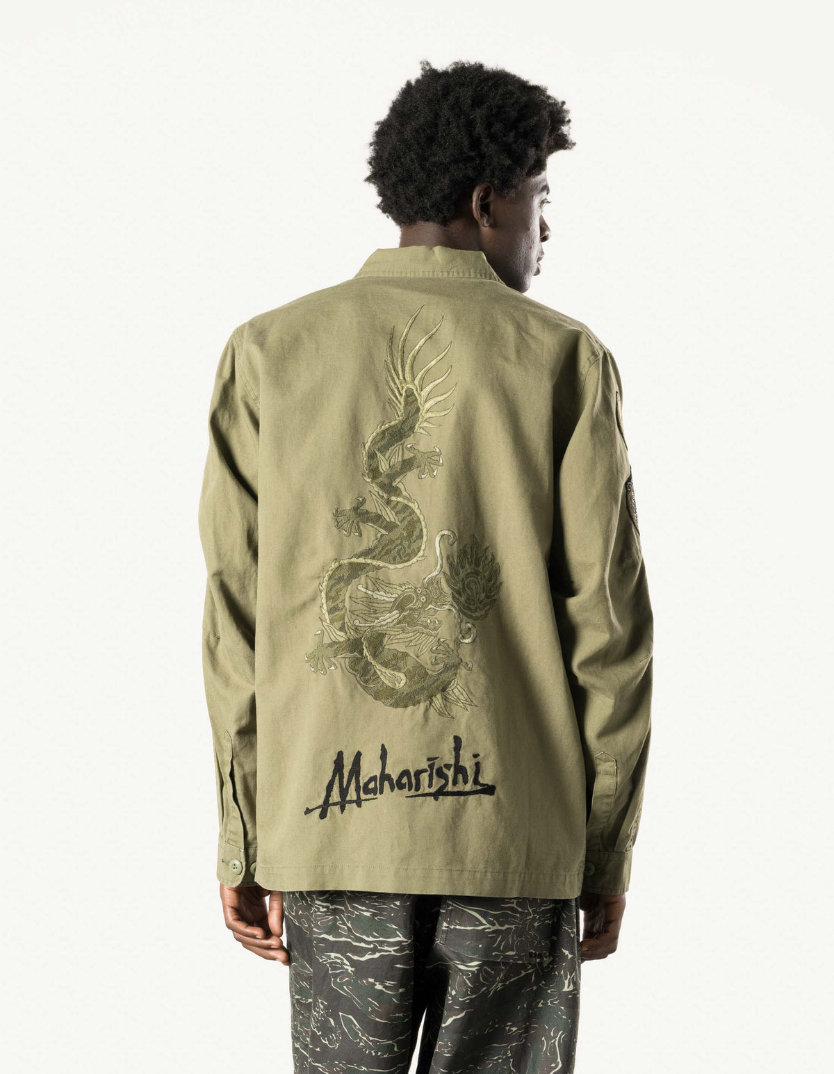 7599 Marrharishi Utility Shirt Olive OG-107F
