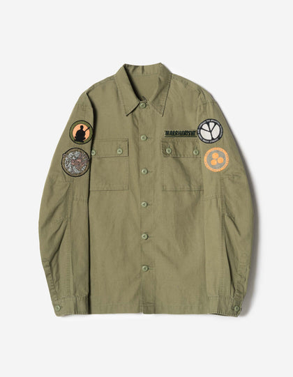 7599 Marrharishi Utility Shirt Olive OG-107F