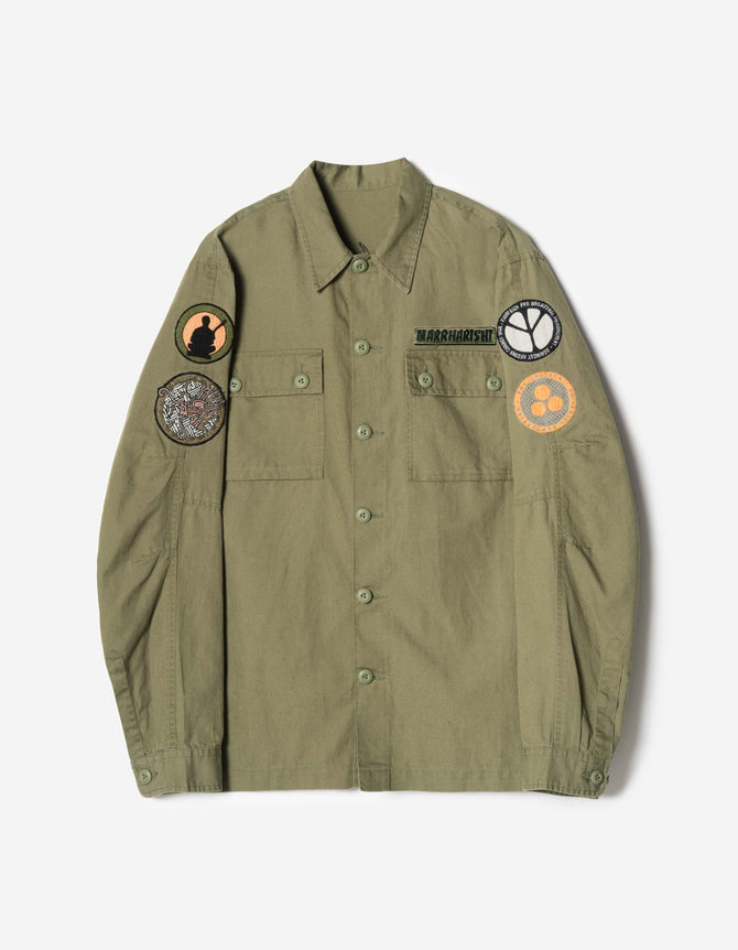 7599 Marrharishi Utility Shirt Olive OG-107F