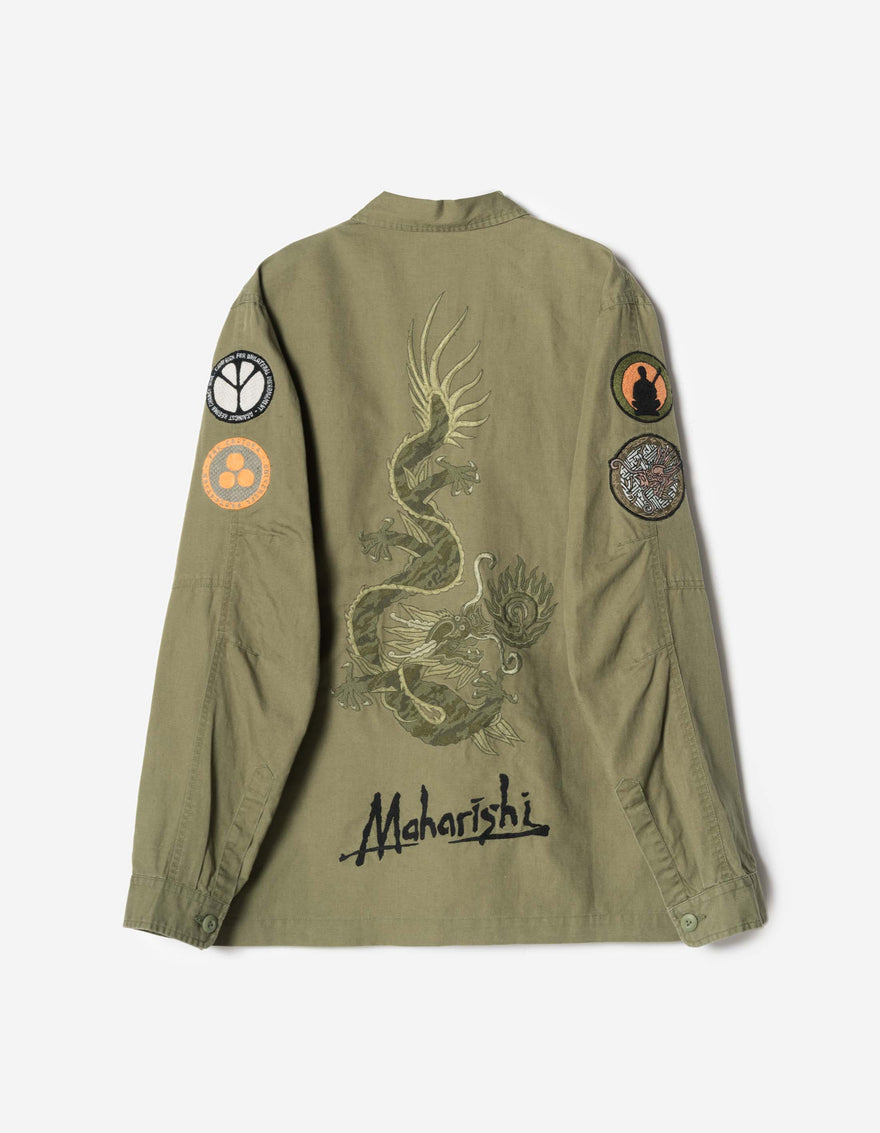 7599 Marrharishi Utility Shirt Olive OG-107F