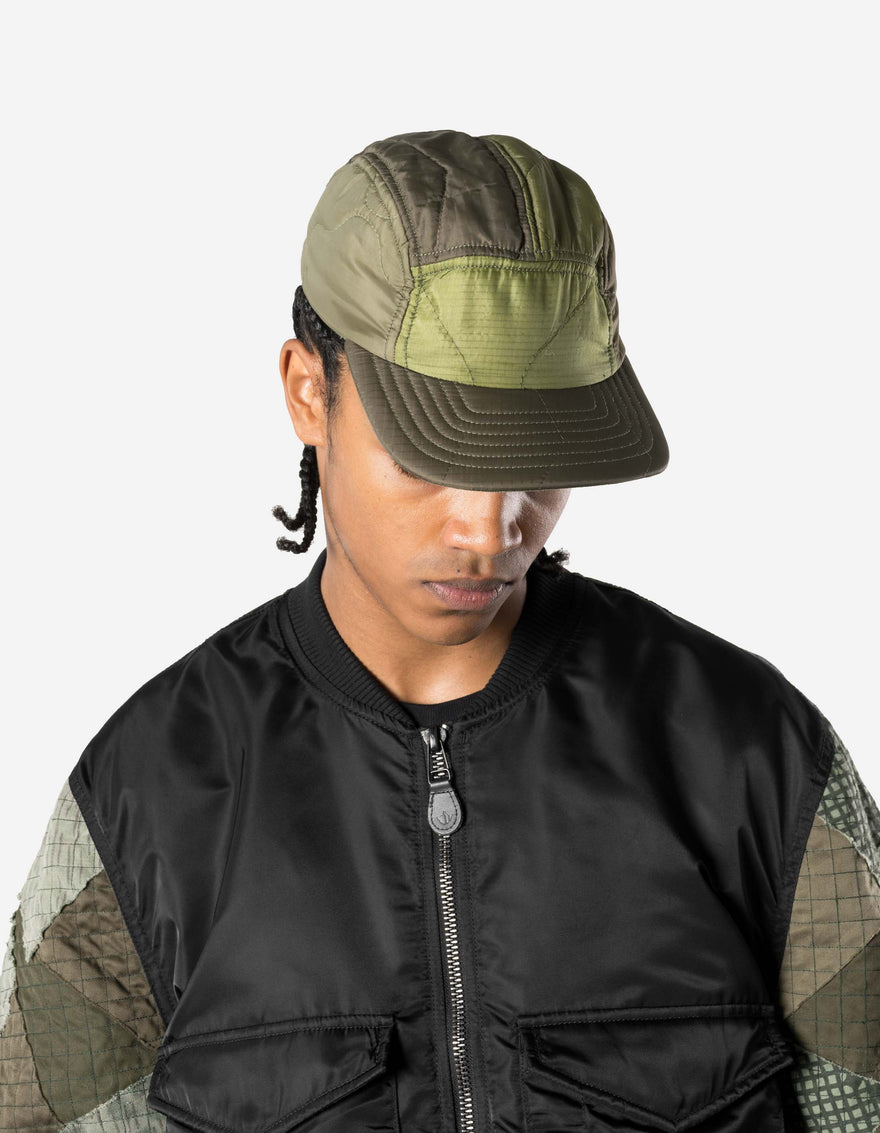 7731 Upcycled Liners 5 Panel Cap Olive