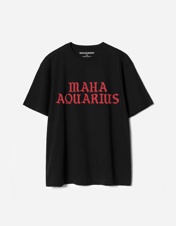 7744 Aquarius Organic Zodiac T-Shirt Black