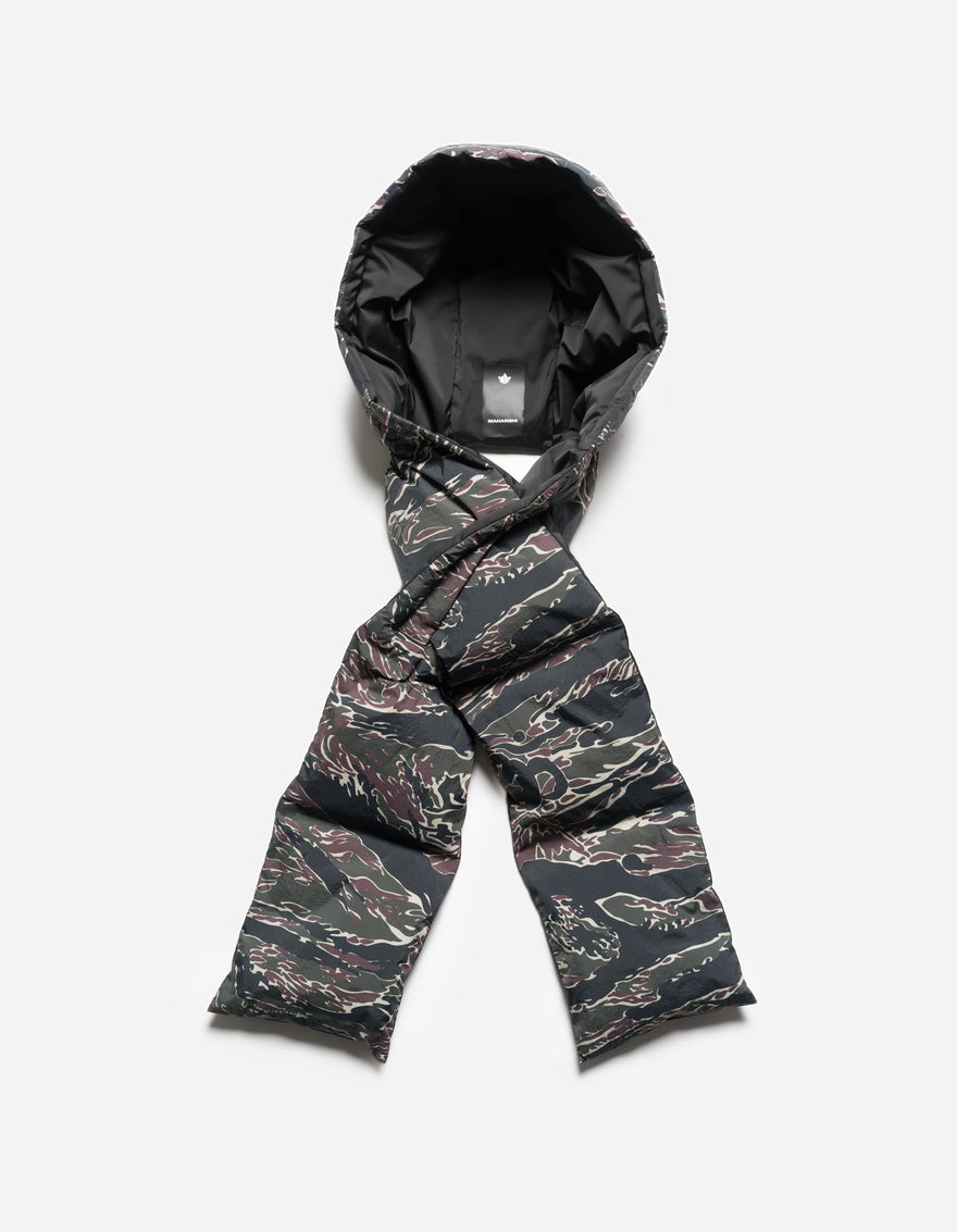 7797 Camo Hooded Puffer Scarf Jungle