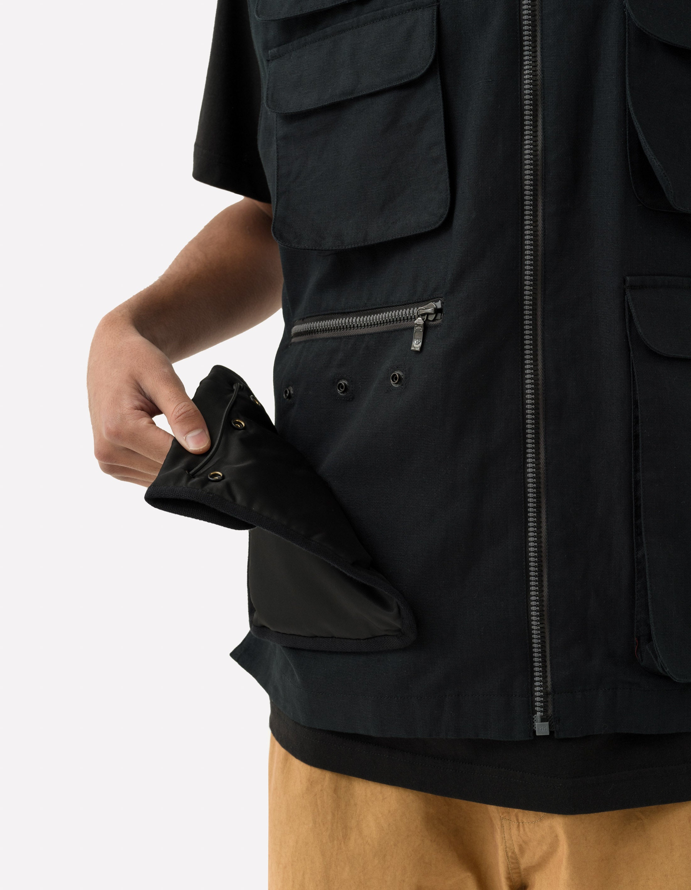 5201 Hemp Utility Vest Black – Maharishi