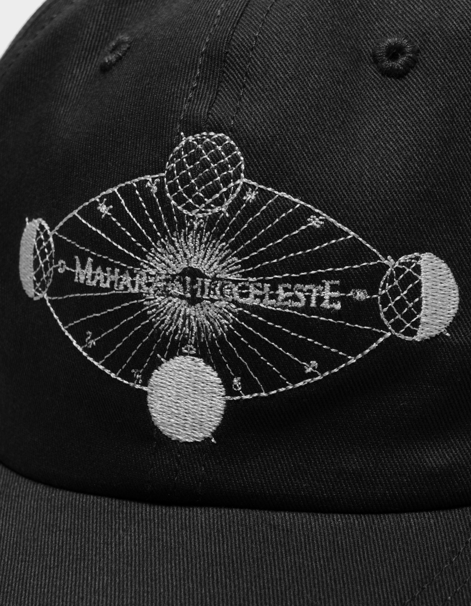 1458 Celeste Third Eye 6 Panel Cap Black