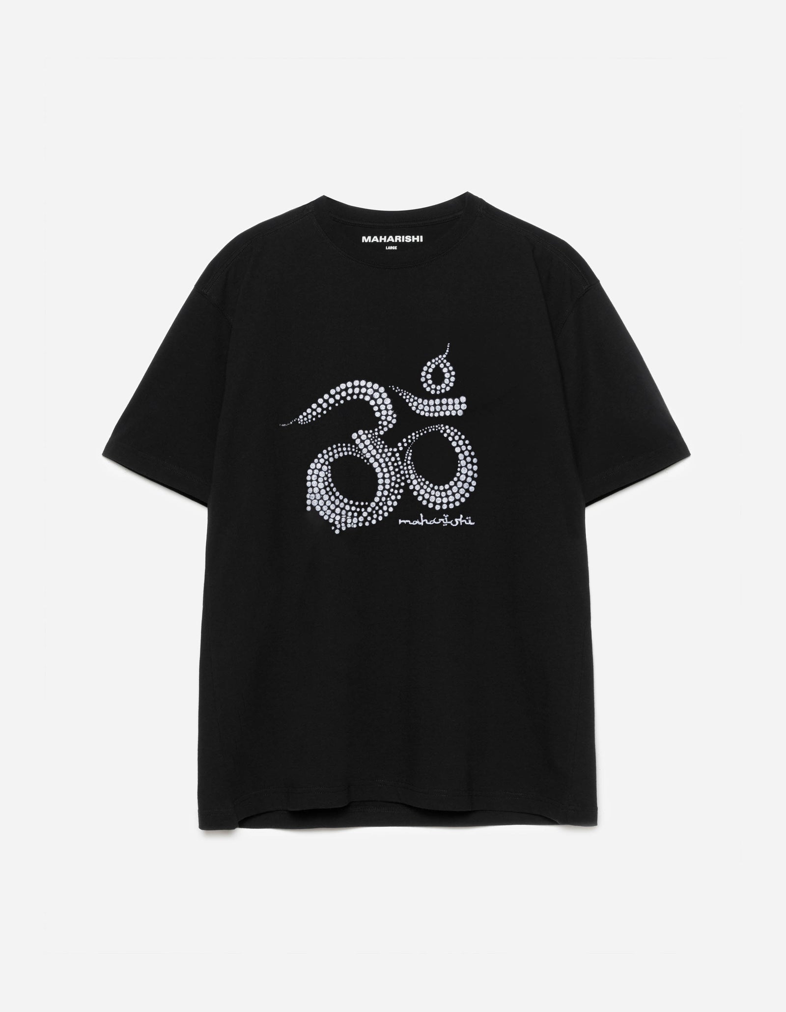 6129 Aum Embroidered S/S T-Shirt Black