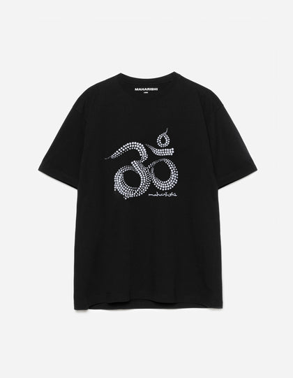 6129 Aum Embroidered S/S T-Shirt Black