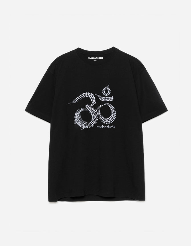 6129 Aum Embroidered S/S T-Shirt Black