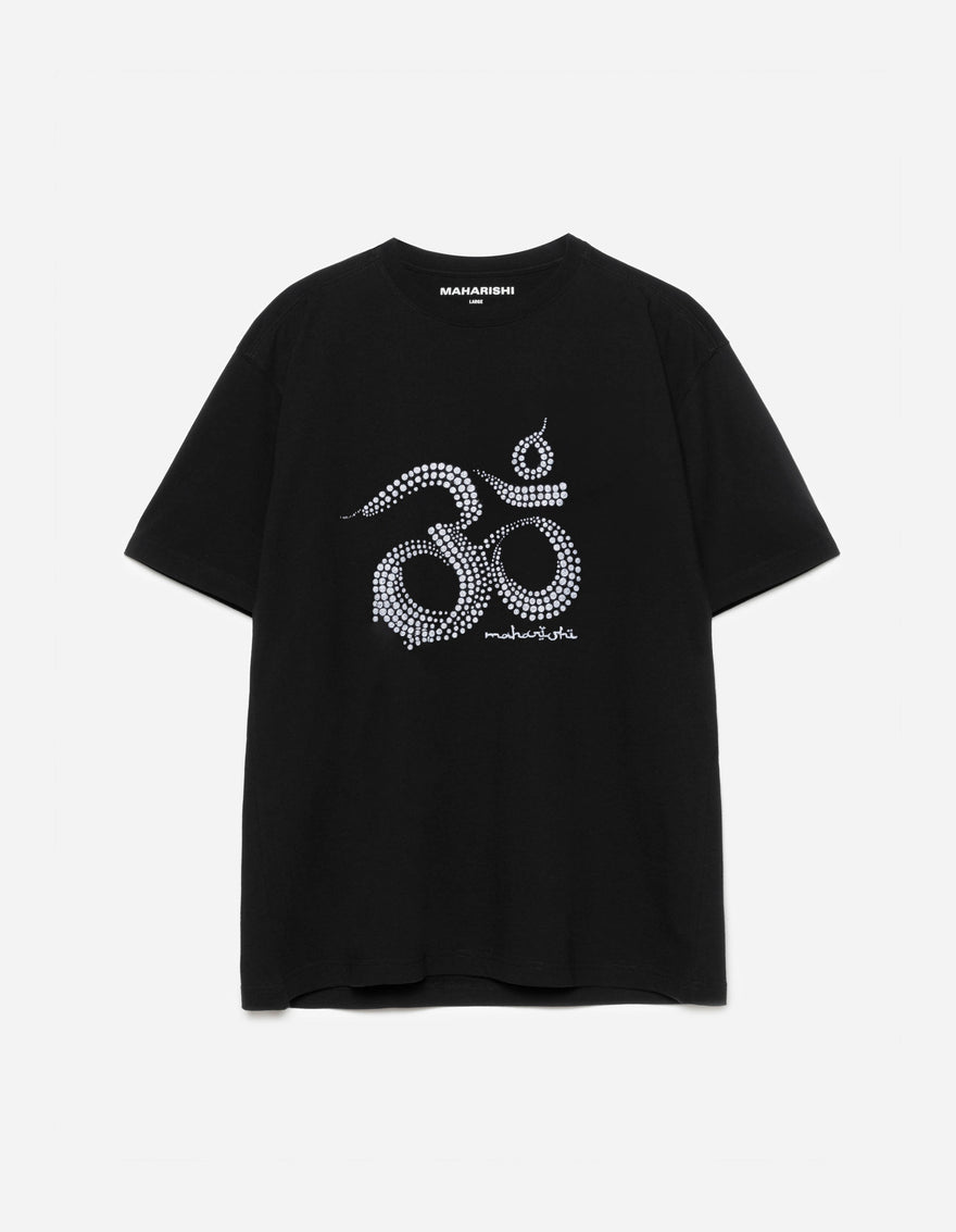6129 Aum Embroidered S/S T-Shirt Black